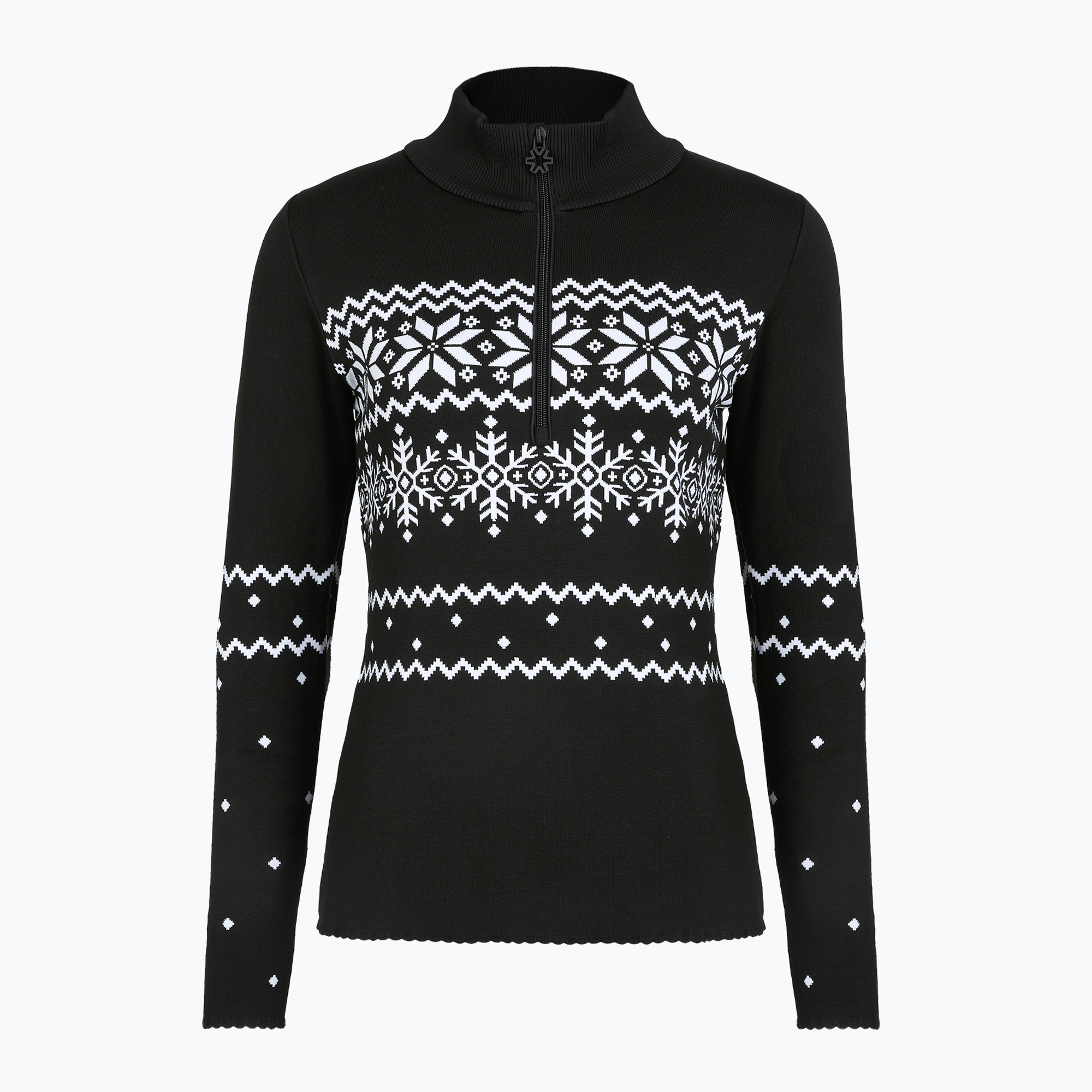 Дамски термо суитшърт Newland Groenlandia Half Zip black/white