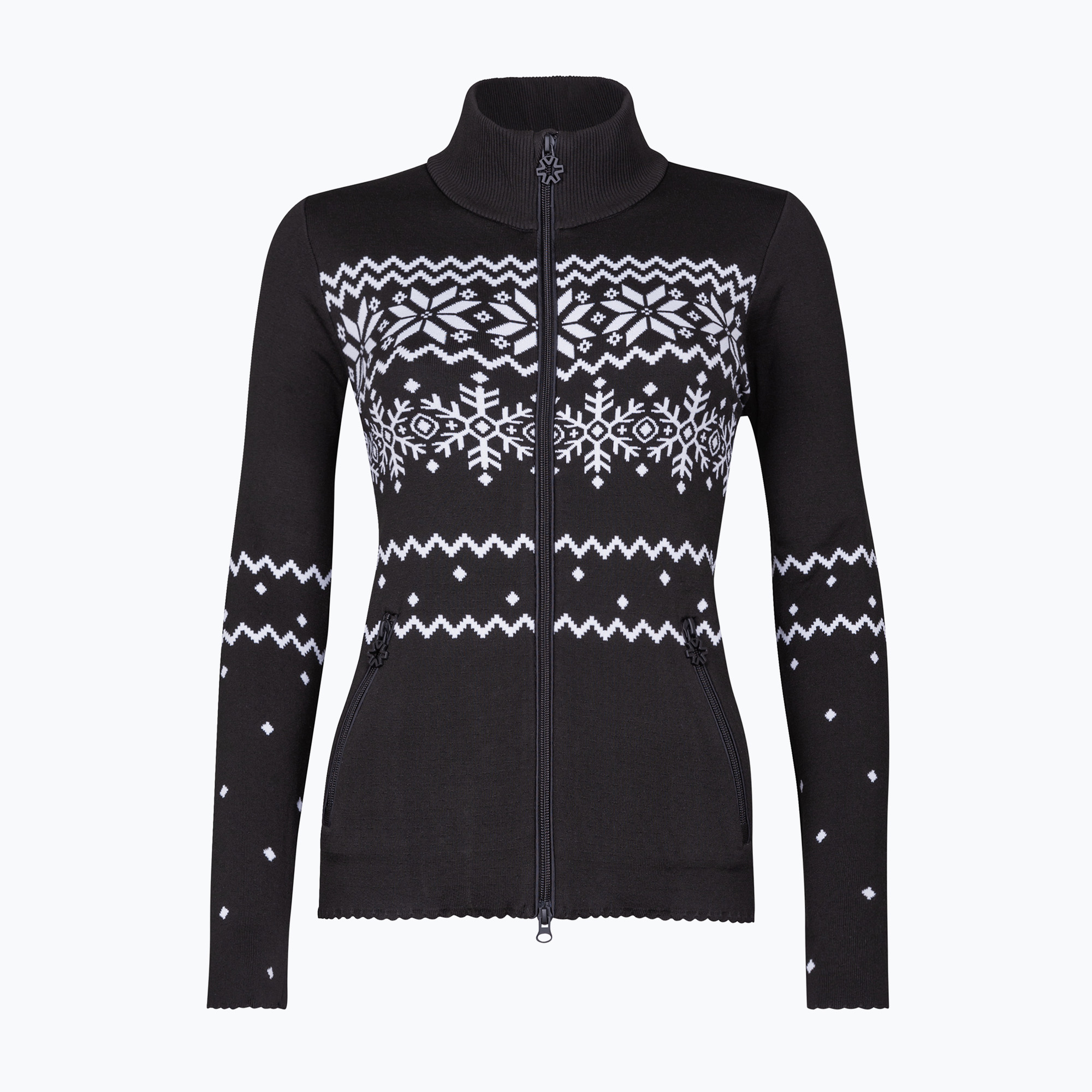 Felpa termica Newland Guenda Full Zip donna nero/bianco (L) (Guenda Full Zip N4-6555-108)