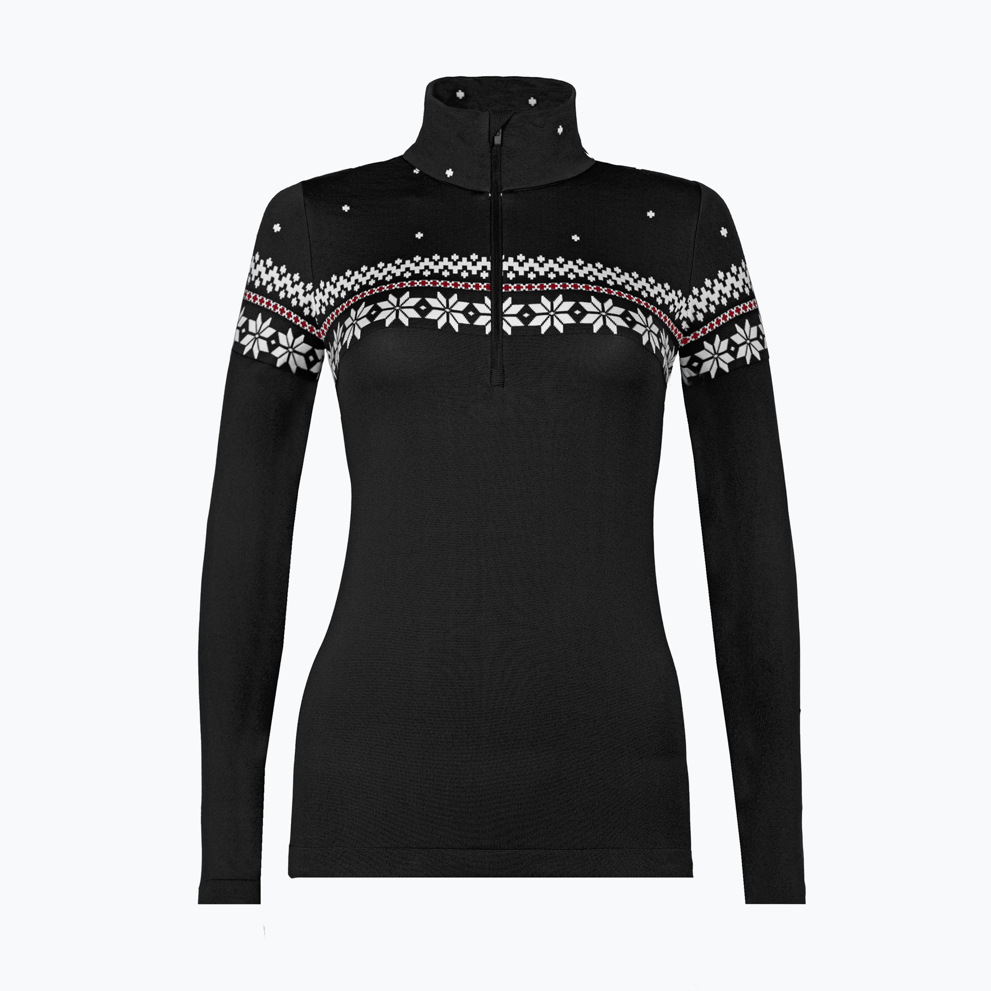 Felpa termica da donna Newland Hilde Half Zip nero/bianco (S) (Hilde Half Zip N4-6563-108)