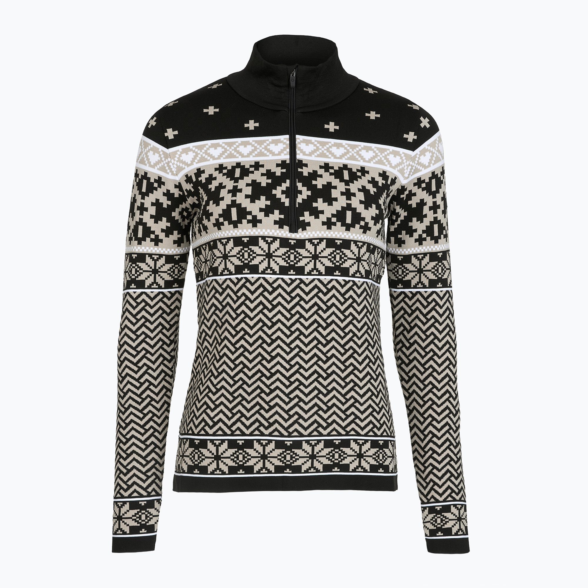 Дамски термо суитшърт Newland Kristel Half Zip black/stone