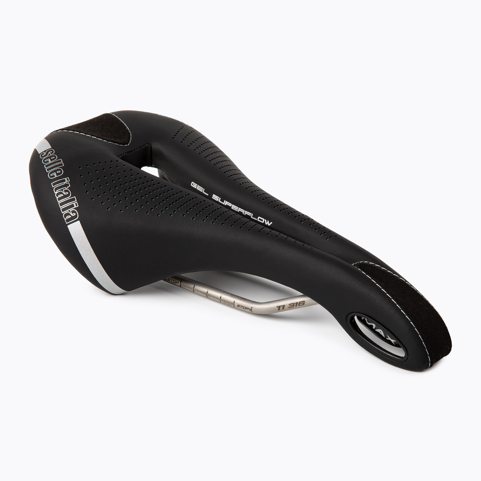 Седло за велосипед Selle Italia MAX FLITE GEL SUPERFLOW L TI 316 черно SIT-024H901IKC002