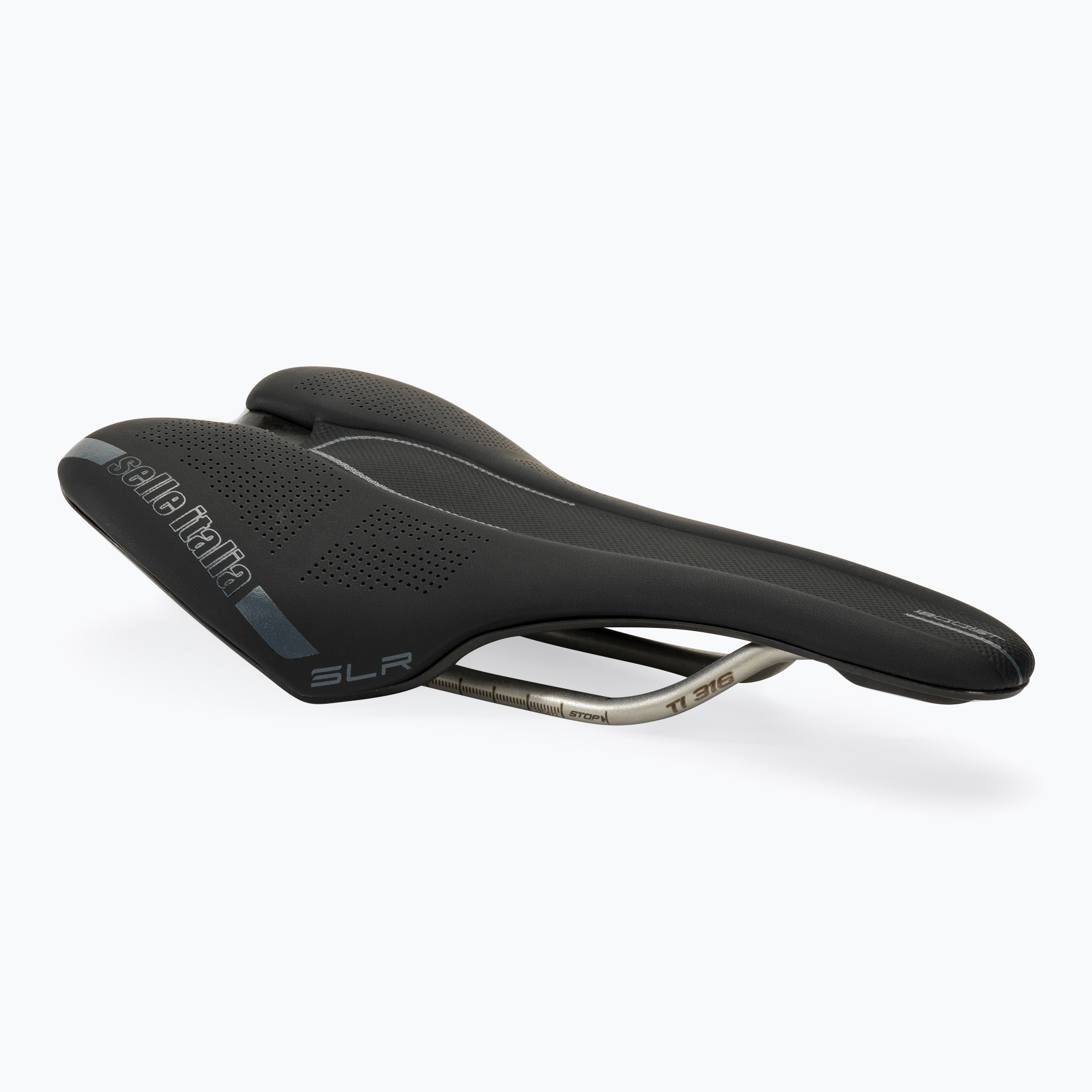 Sedlo na bicykel Selle Italia Slr Boost Ti 316 Rail Fibra-Tek čierne SIT-41A12IKC1