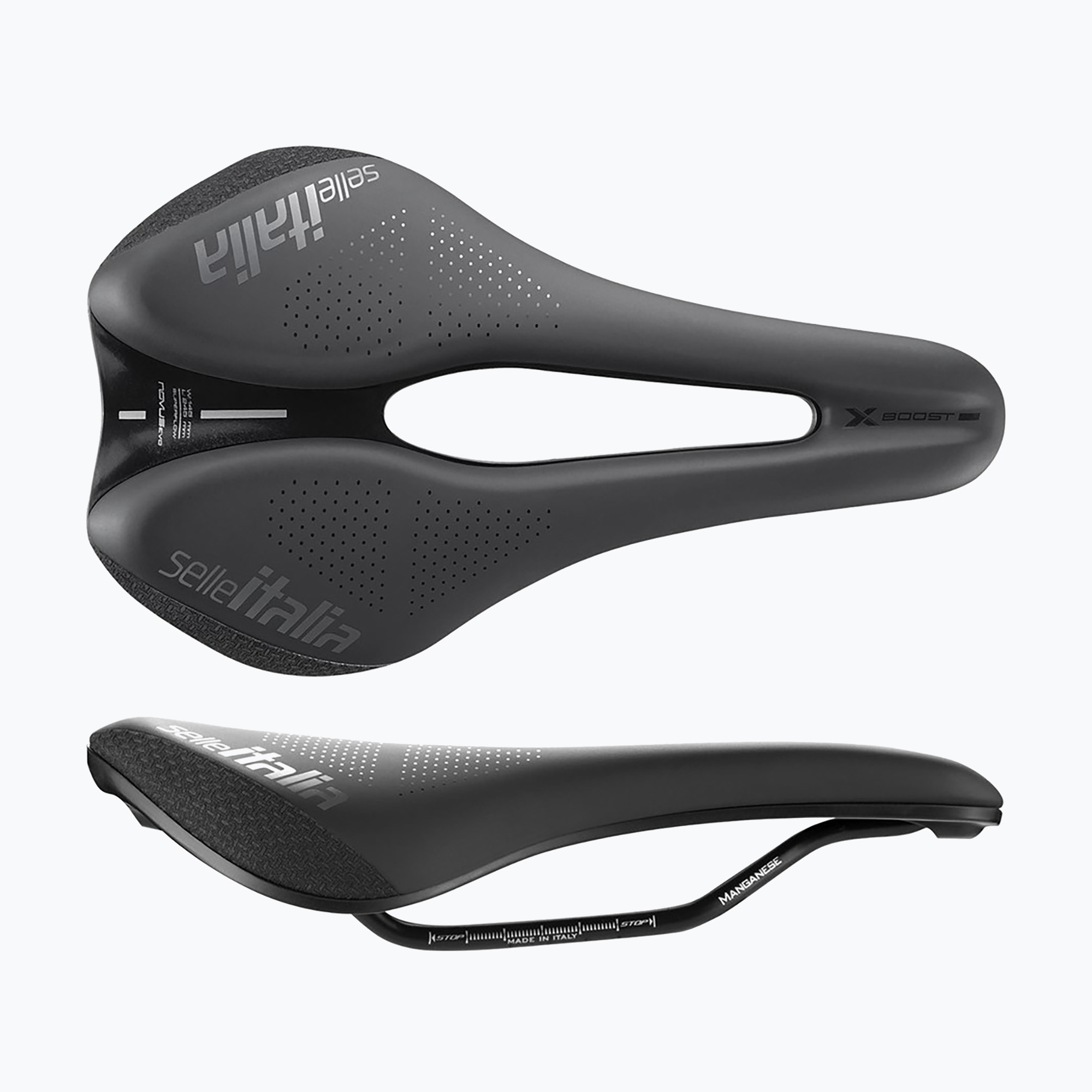 Sedlo na bicykel Selle Italia Novus Boost Evo X-Cross TM Superflow, Manganese Rail, Soft-Tek black (Novus Boost Evo X-Cross TM Superflow SIT-