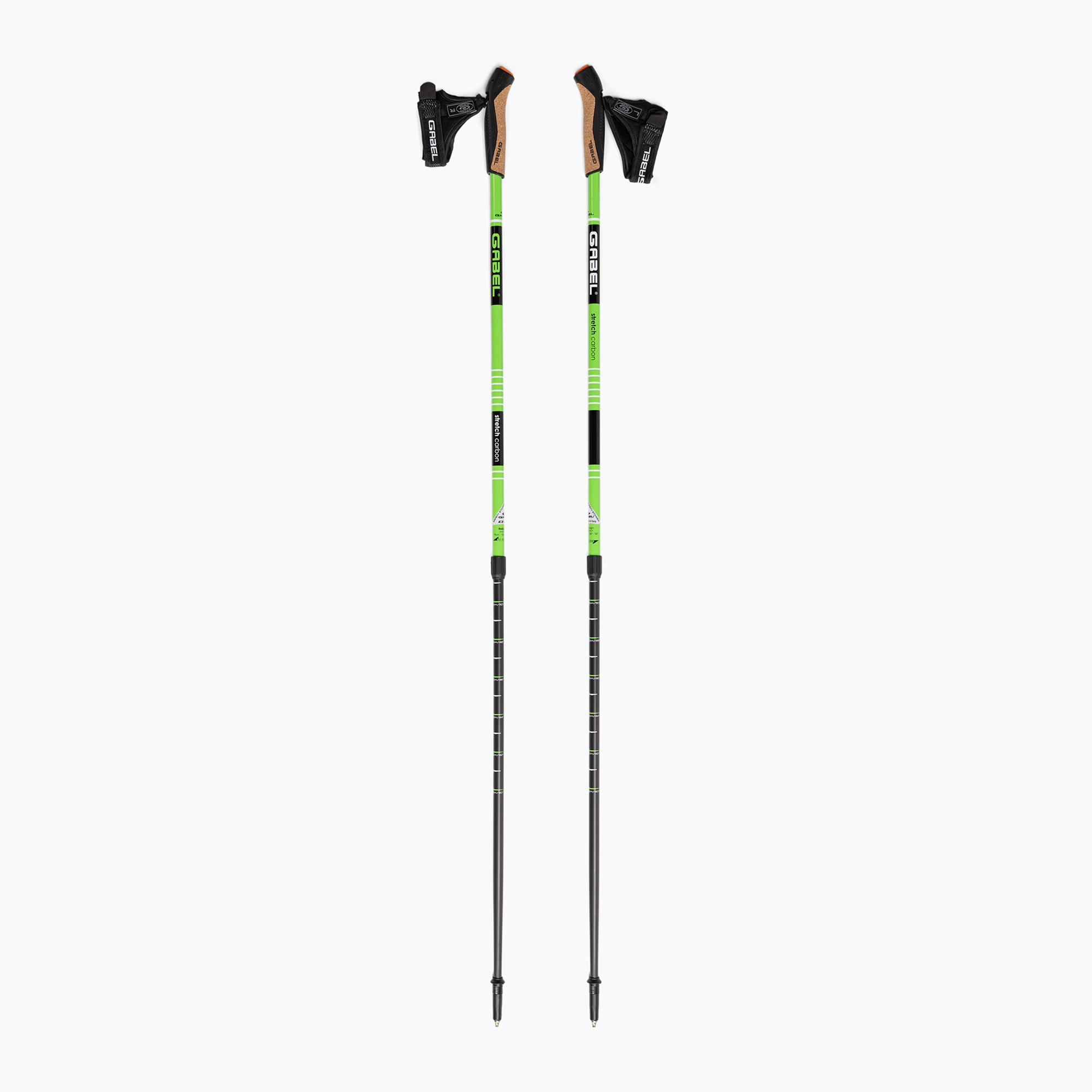 Kije nordic walking GABEL Strech Carbon zielone 