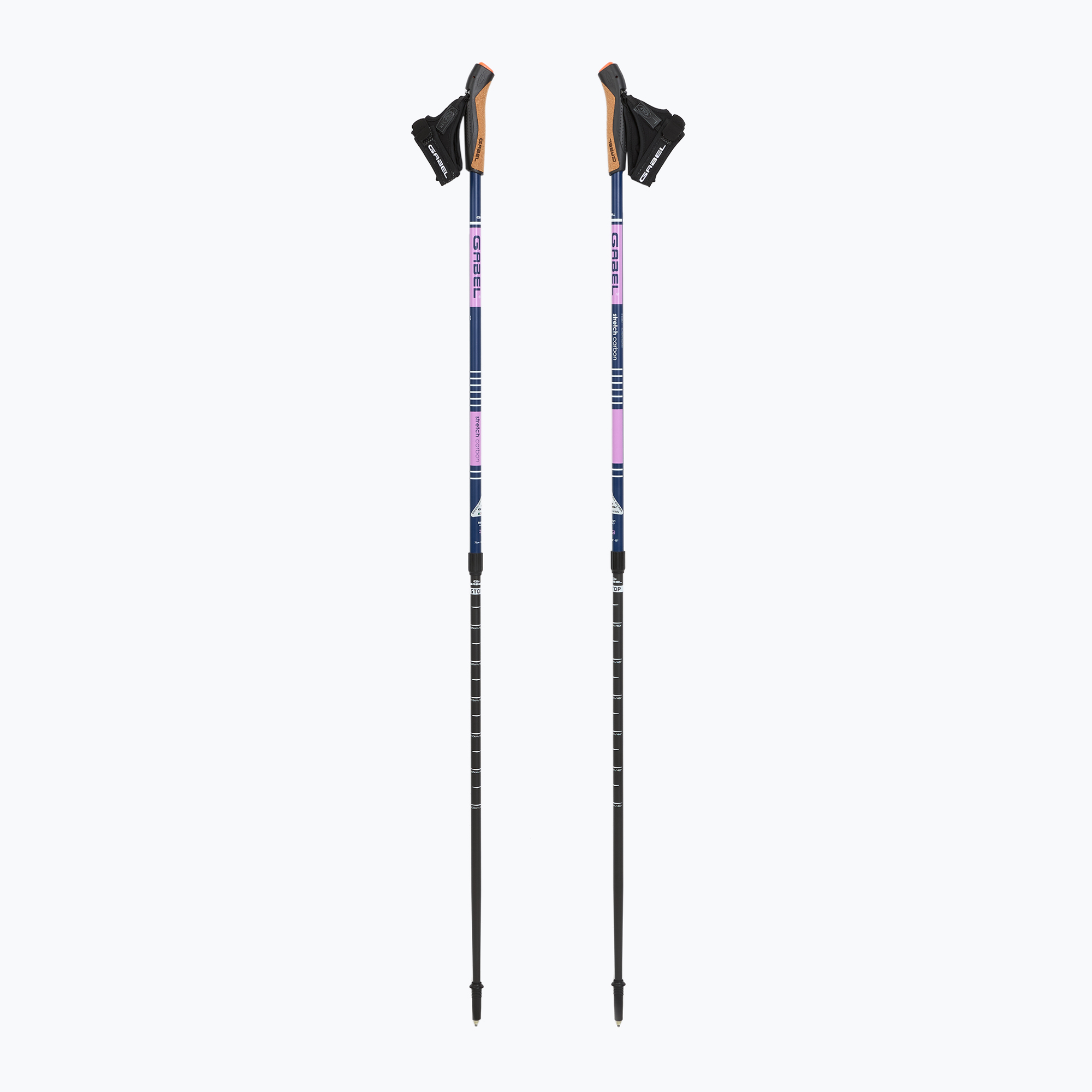 Kije nordic walking GABEL Strech Carbon fioletowy