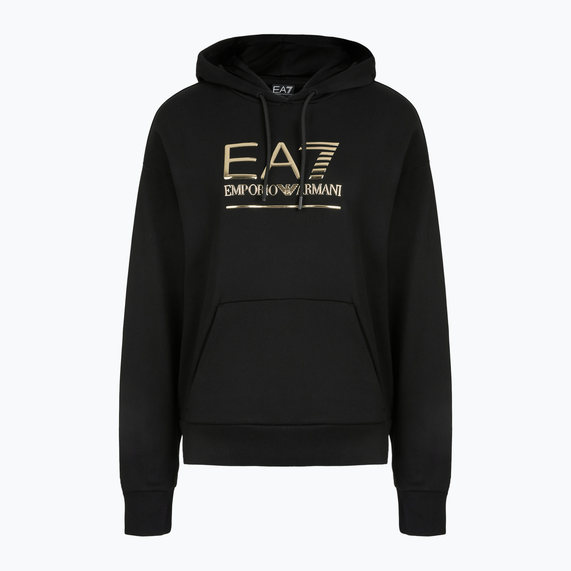 Bluza męska EA7 Emporio Armani Train Visibility Hoodie black/gold 