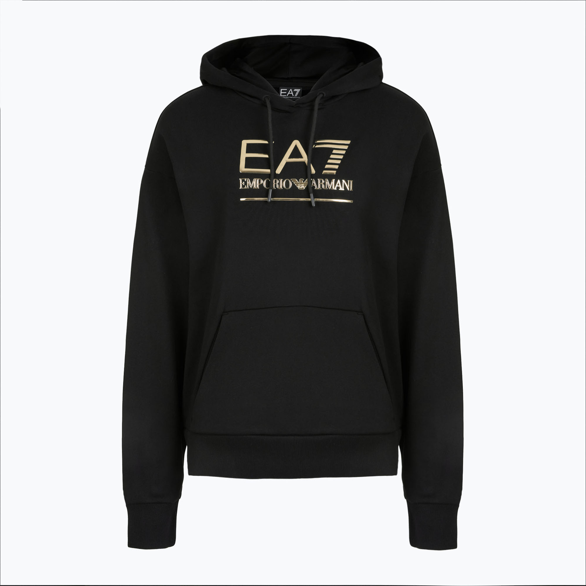 Bluza męska EA7 Emporio Armani Train Visibility Hoodie black/gold 