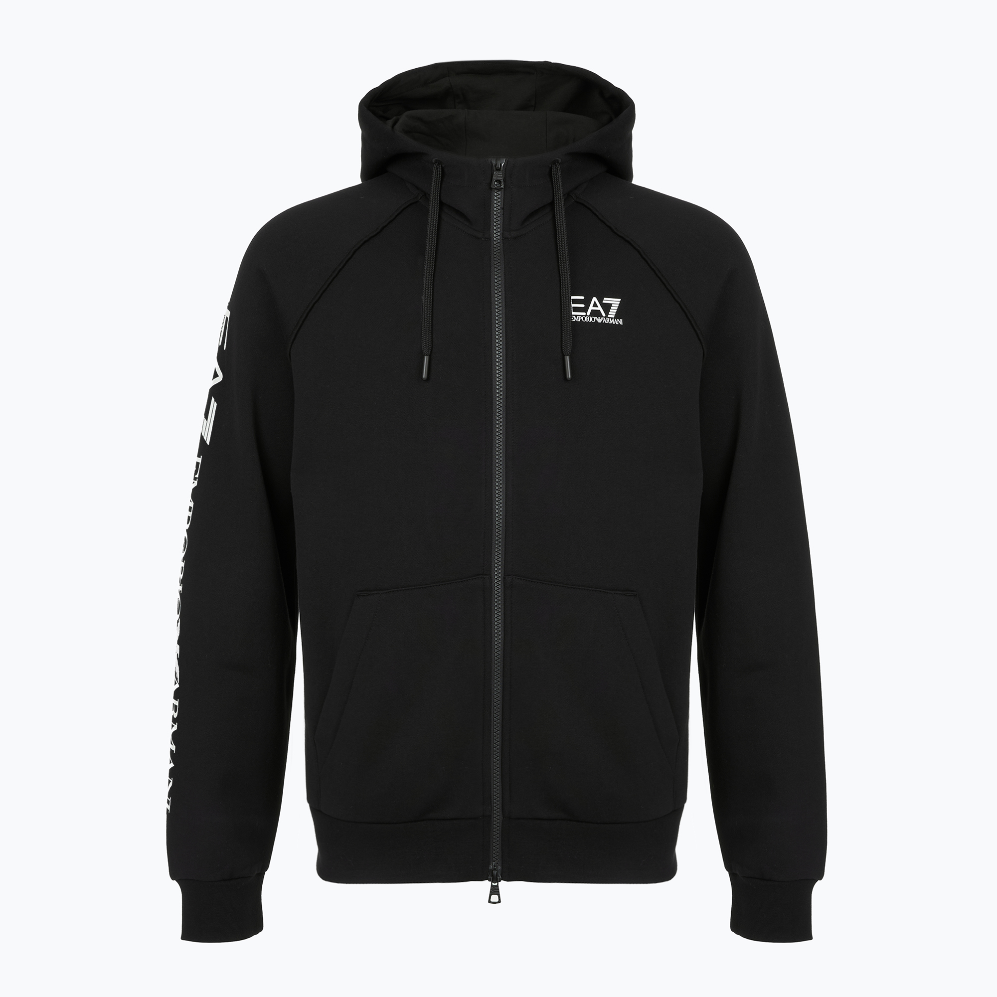 Bluza męska Emporio Armani EA7 Train Logo Series Extended Logo Hoodie Fz black/white
