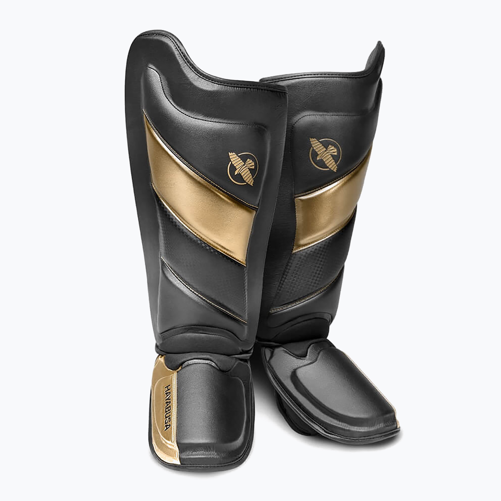 Ochraniacze piszczeli i stóp Hayabusa T3 Striking Shin Guards black/gold 