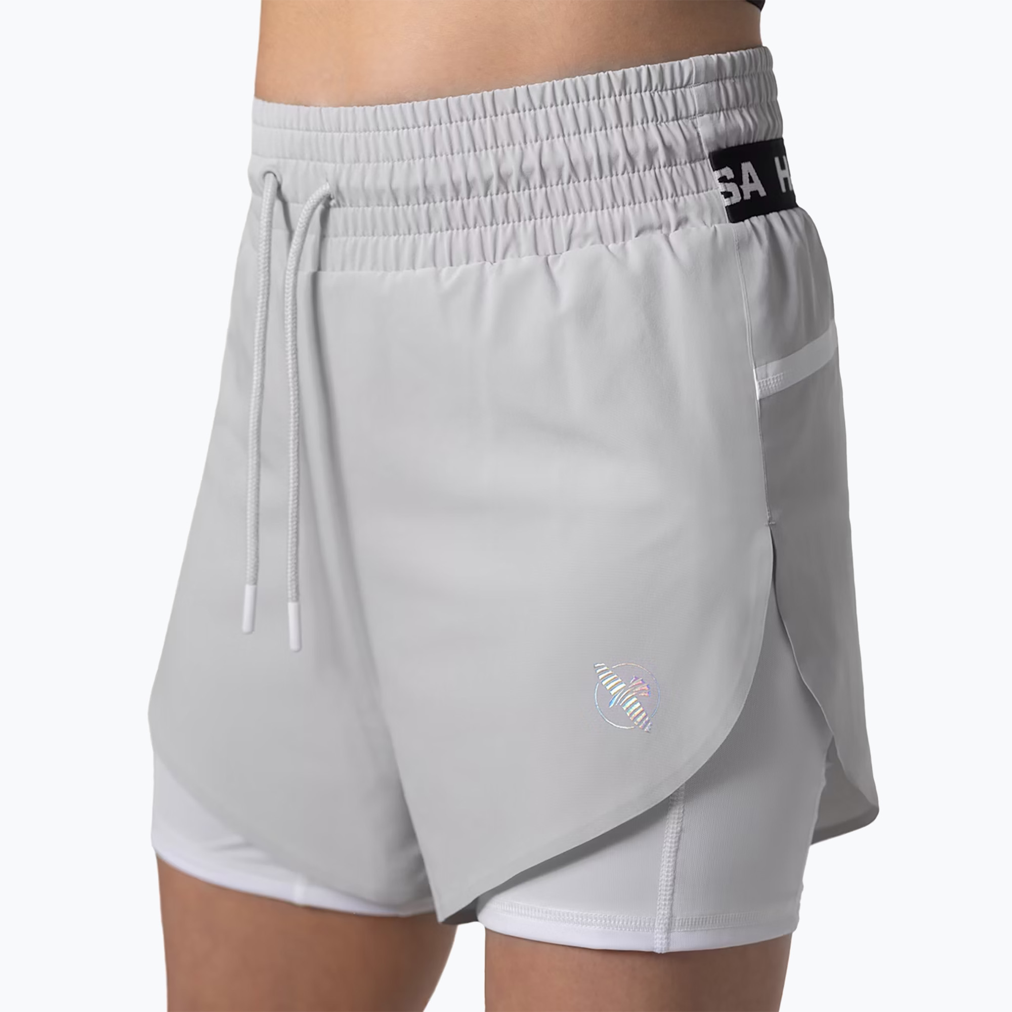 Spodenki treningowe damskie Hayabusa Mid Rise Layered grey 