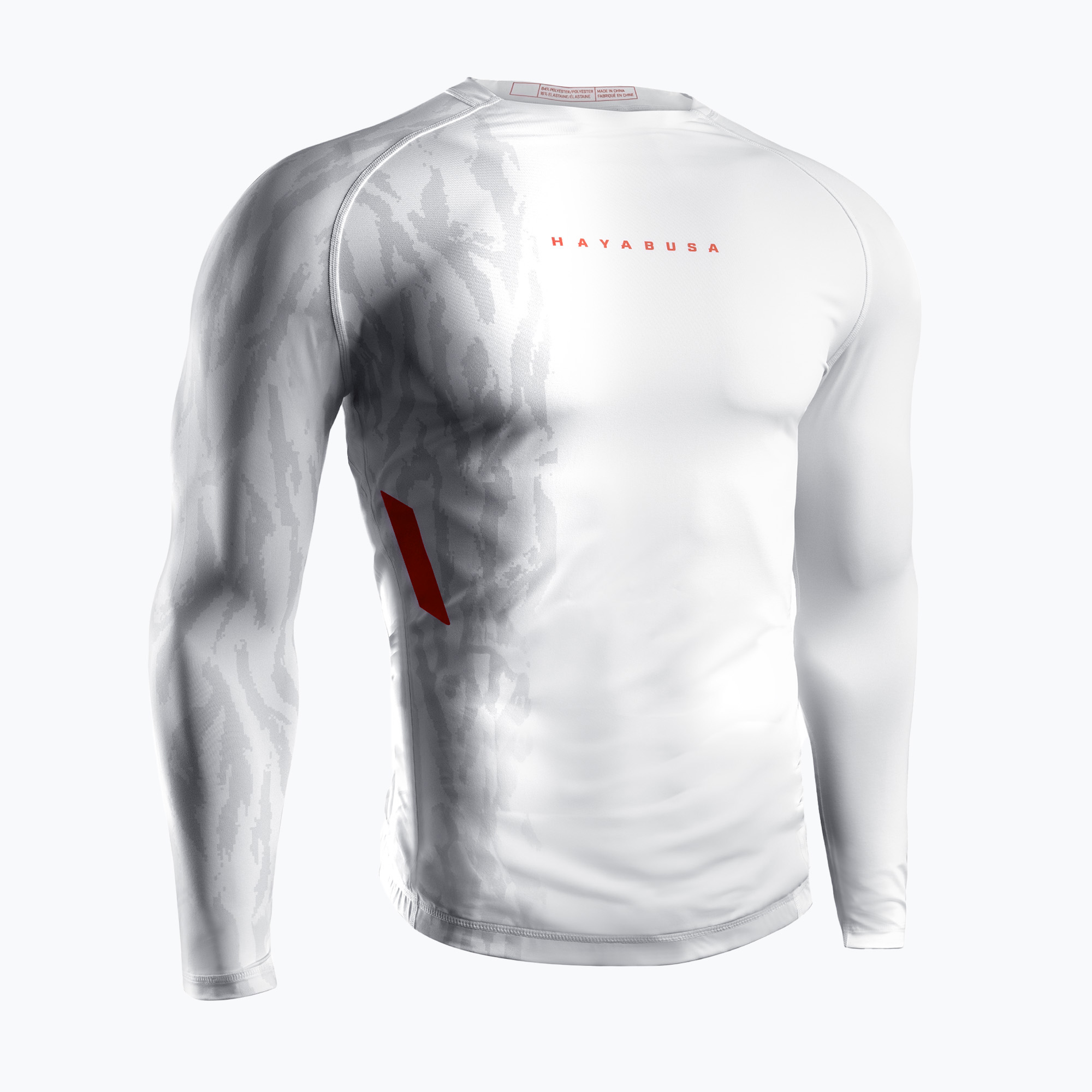 Rashguard longsleeve męski Hayabusa Apex Rash Guard white/coral 