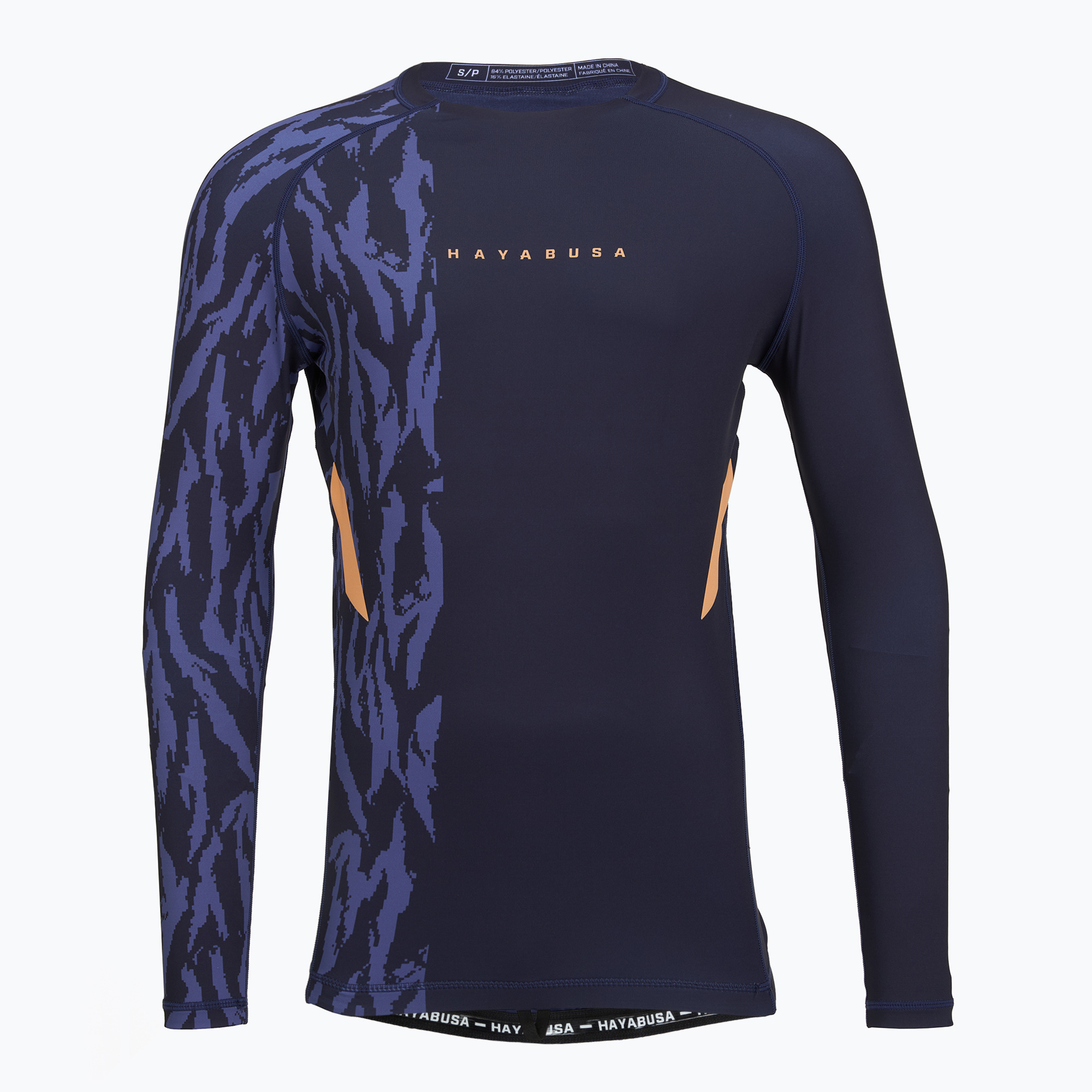 Rashguard cu mânecă lungă pentru bărbați Hayabusa Apex Rash Guard navy/orange