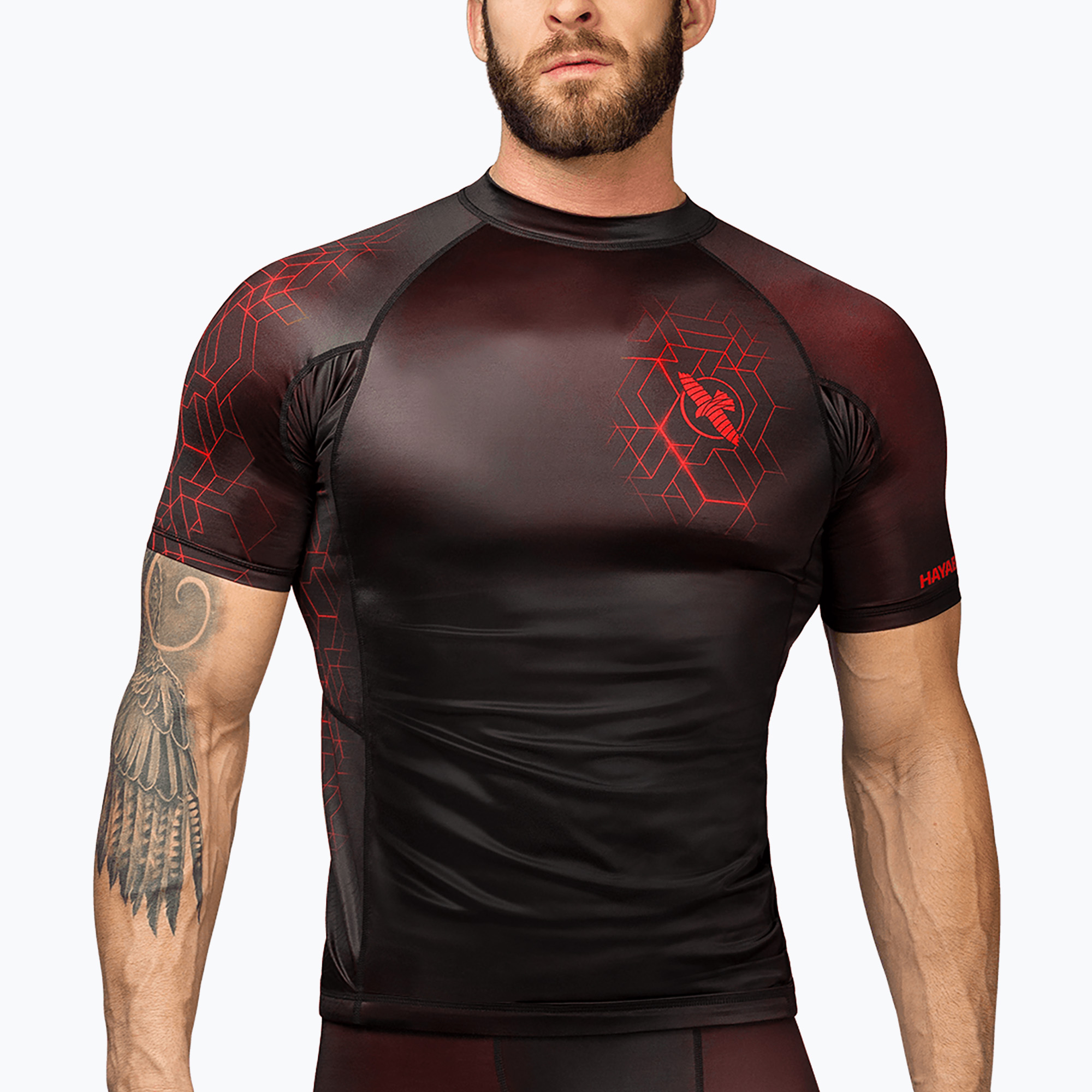 Rashguard męski Hayabusa Geo Rashguard Shortsleeve red 
