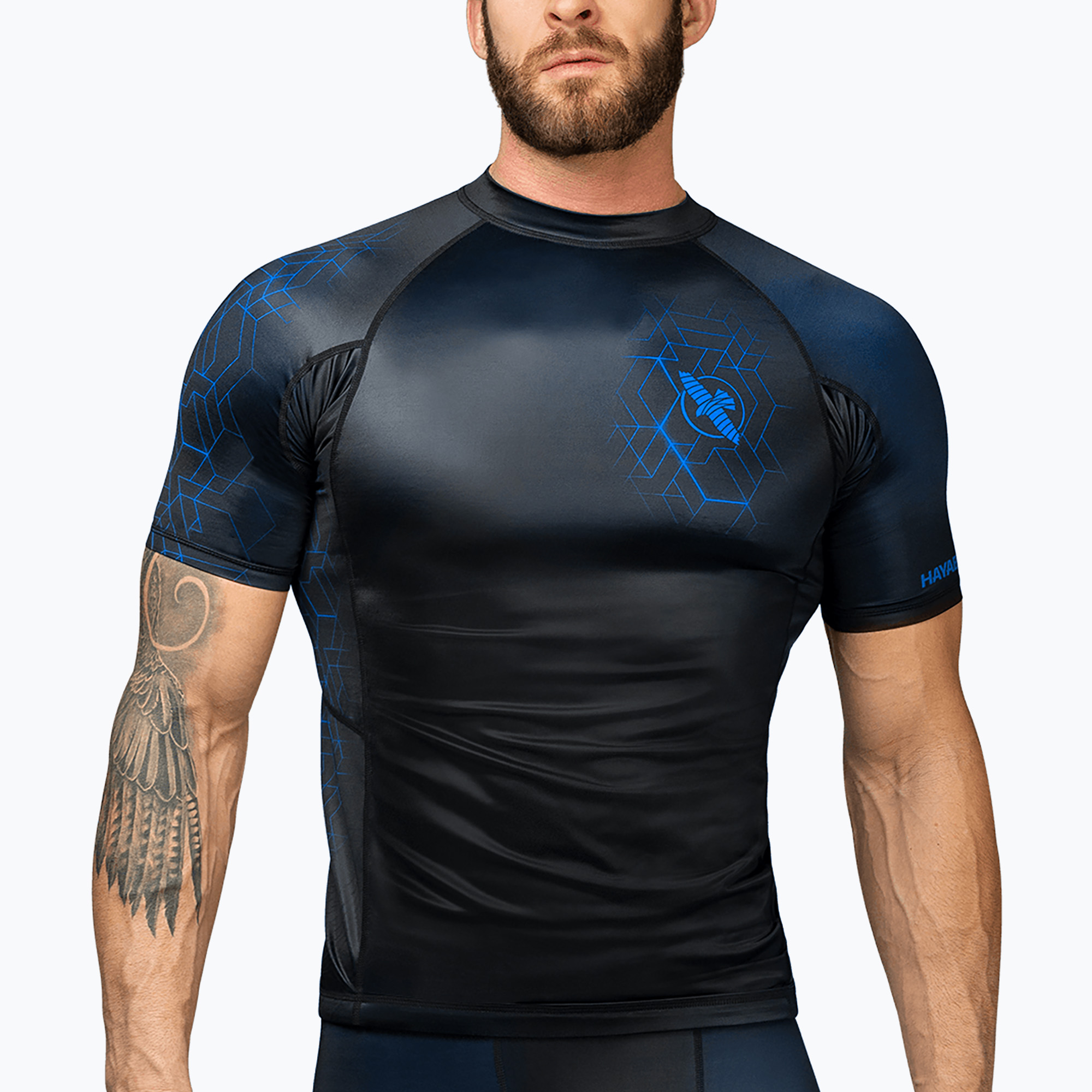 Rashguard męski Hayabusa Geo Rashguard Shortsleeve blue 
