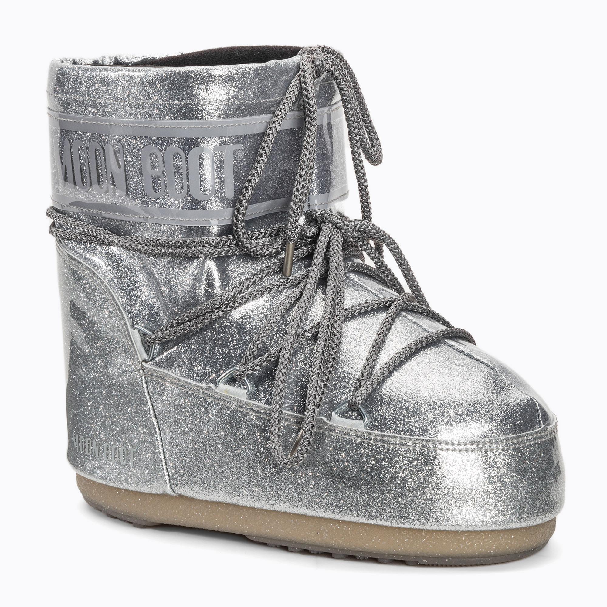 Śniegowce damskie Moon Boot Icon Low Glitter 2023 silver 