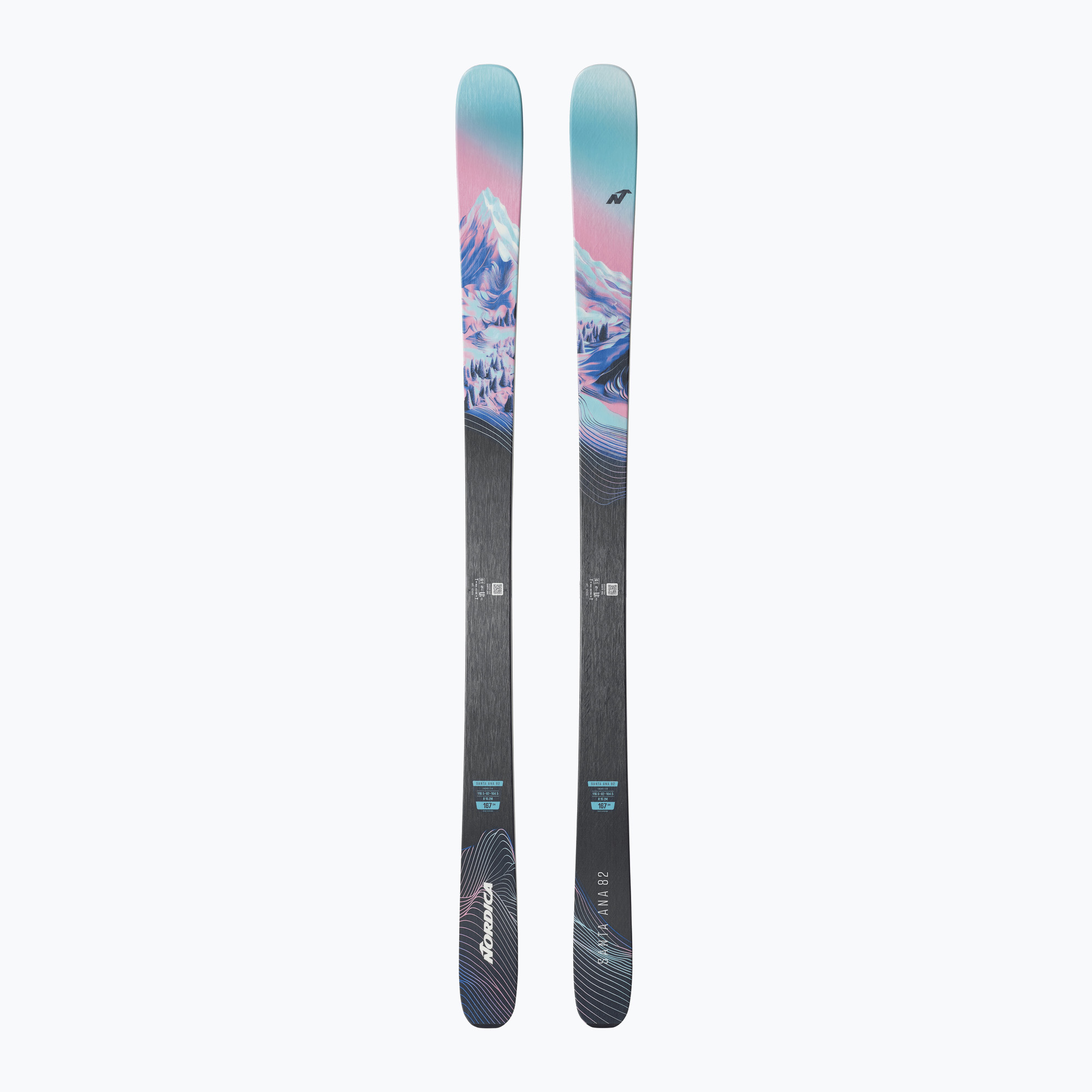 Schiuri de coborâre pentru femei Nordica Santa Anna 82 Flat light/blue/coral/midnigh