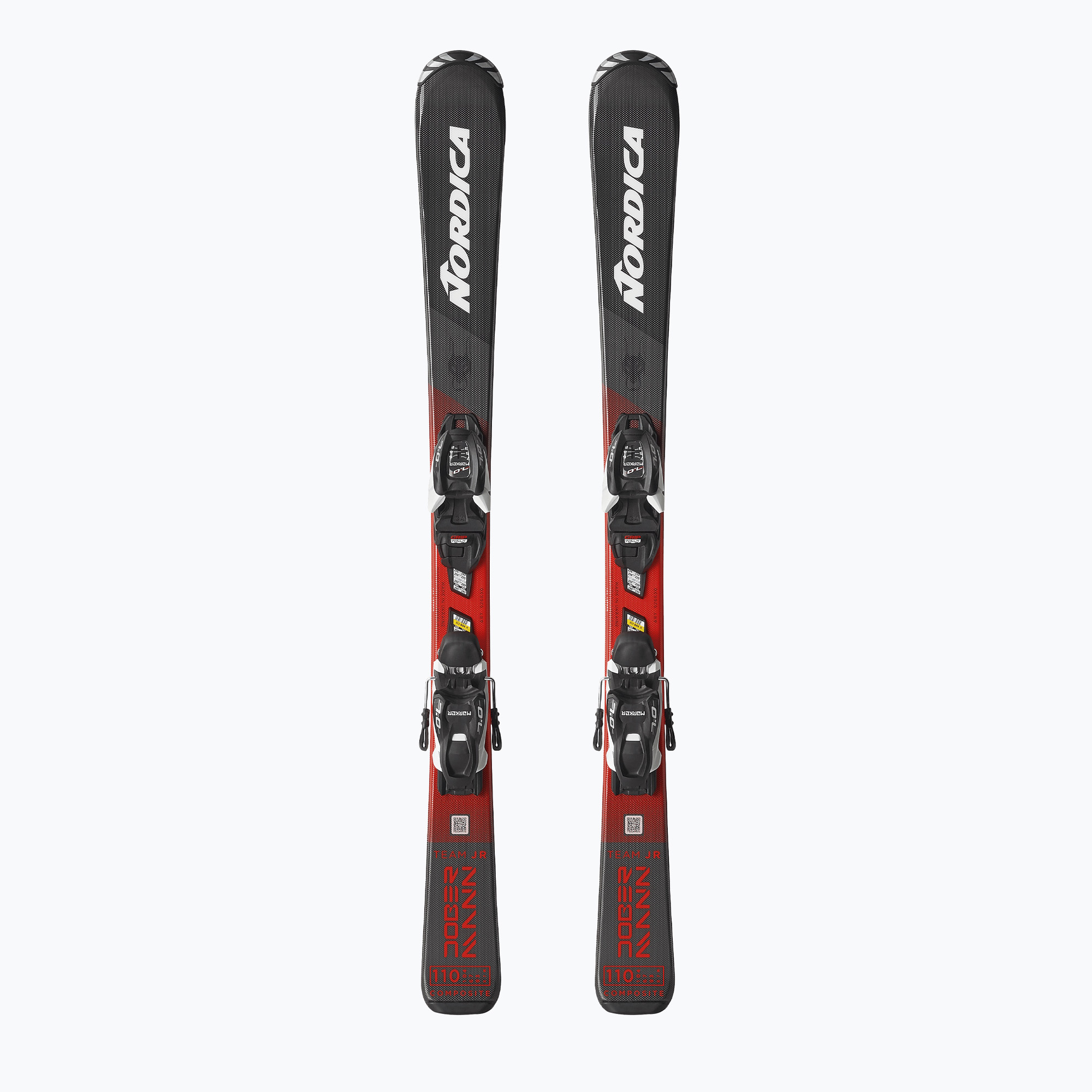 Детски ски за спускане със ски автомати Nordica Team JR (110-150)   J7.0 FDT black/red