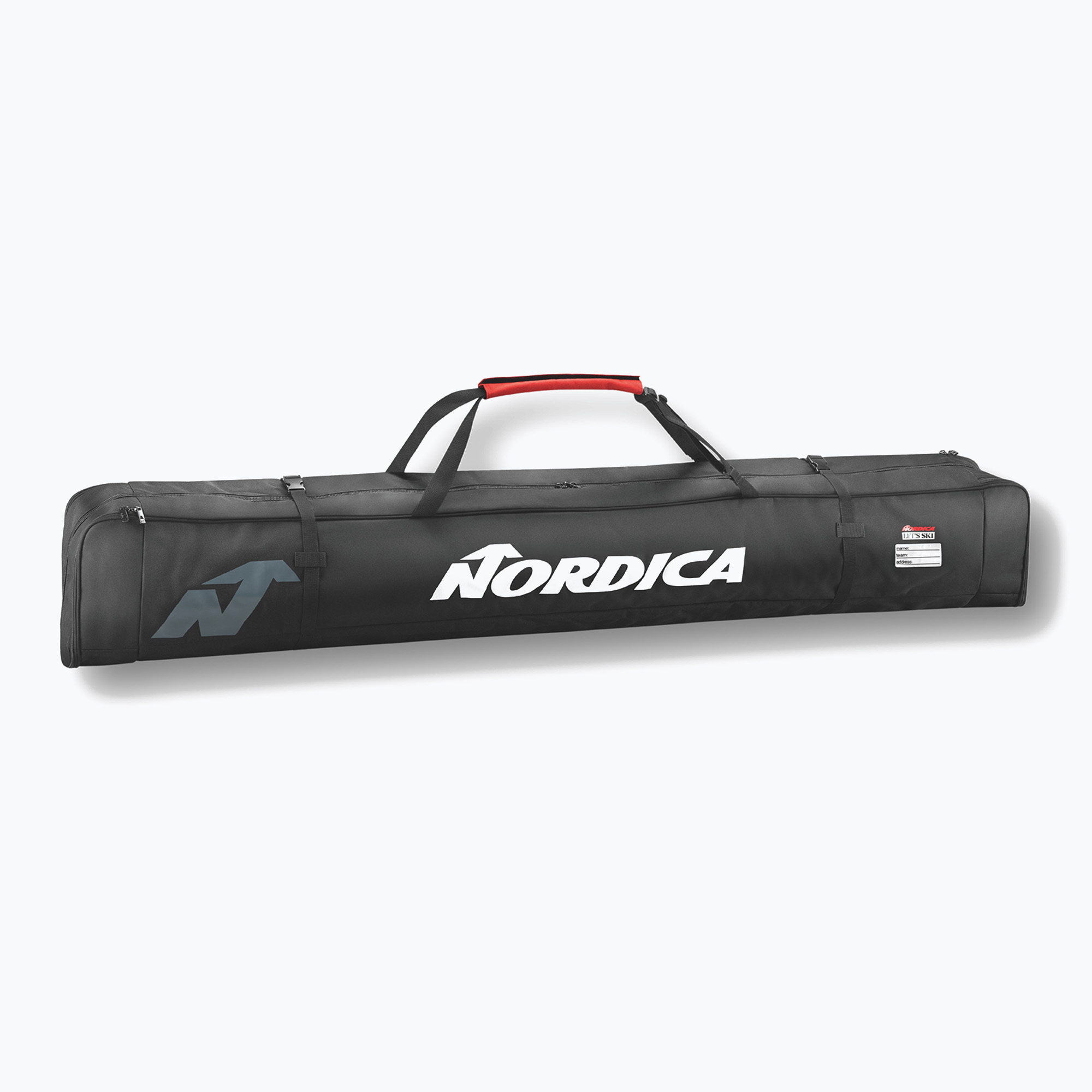 Pokrowiec na narty Nordica Single Ski Bag (Eco Fabric) black/white/red | WYSYŁKA W 24H | 30 DNI NA ZWROT