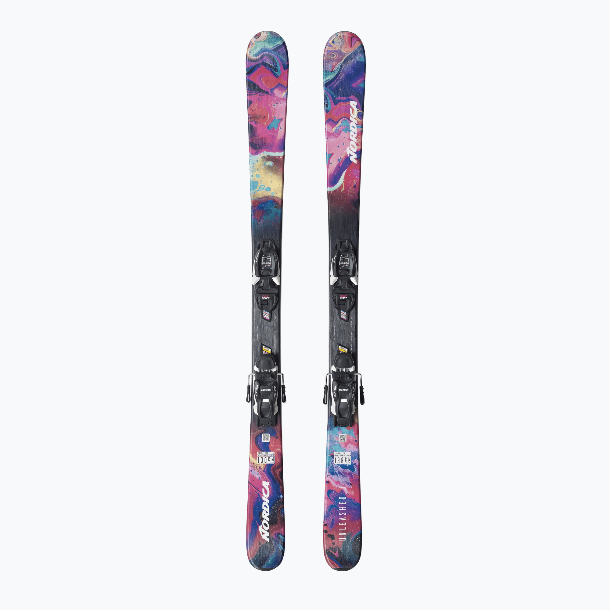 Детски ски за спускане със ски автомати Nordica Unleashed JR   J7.0 FDT rainbow