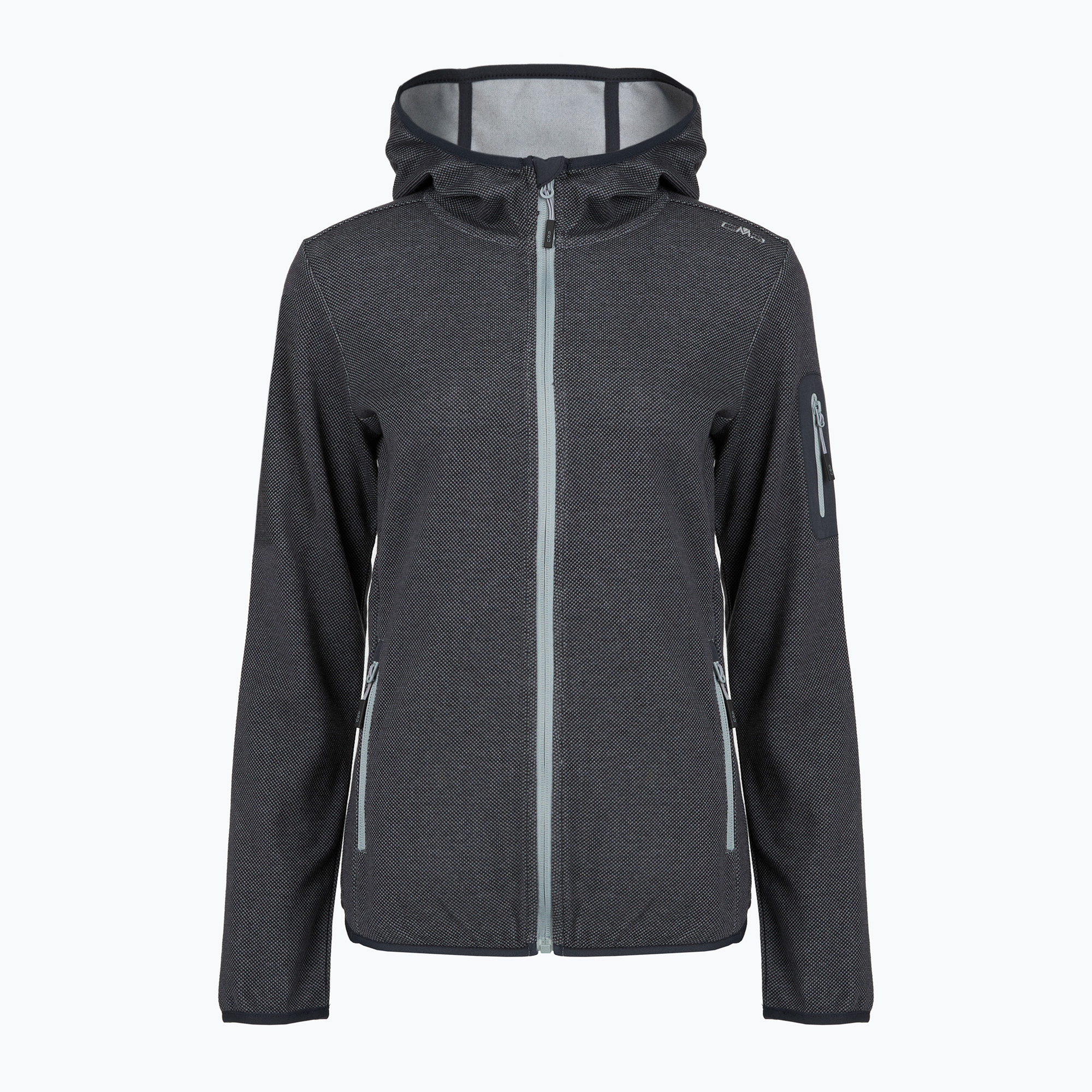 Bluza trekkingowa damska CMP 34H6376 Fix Hood nero/cemento 