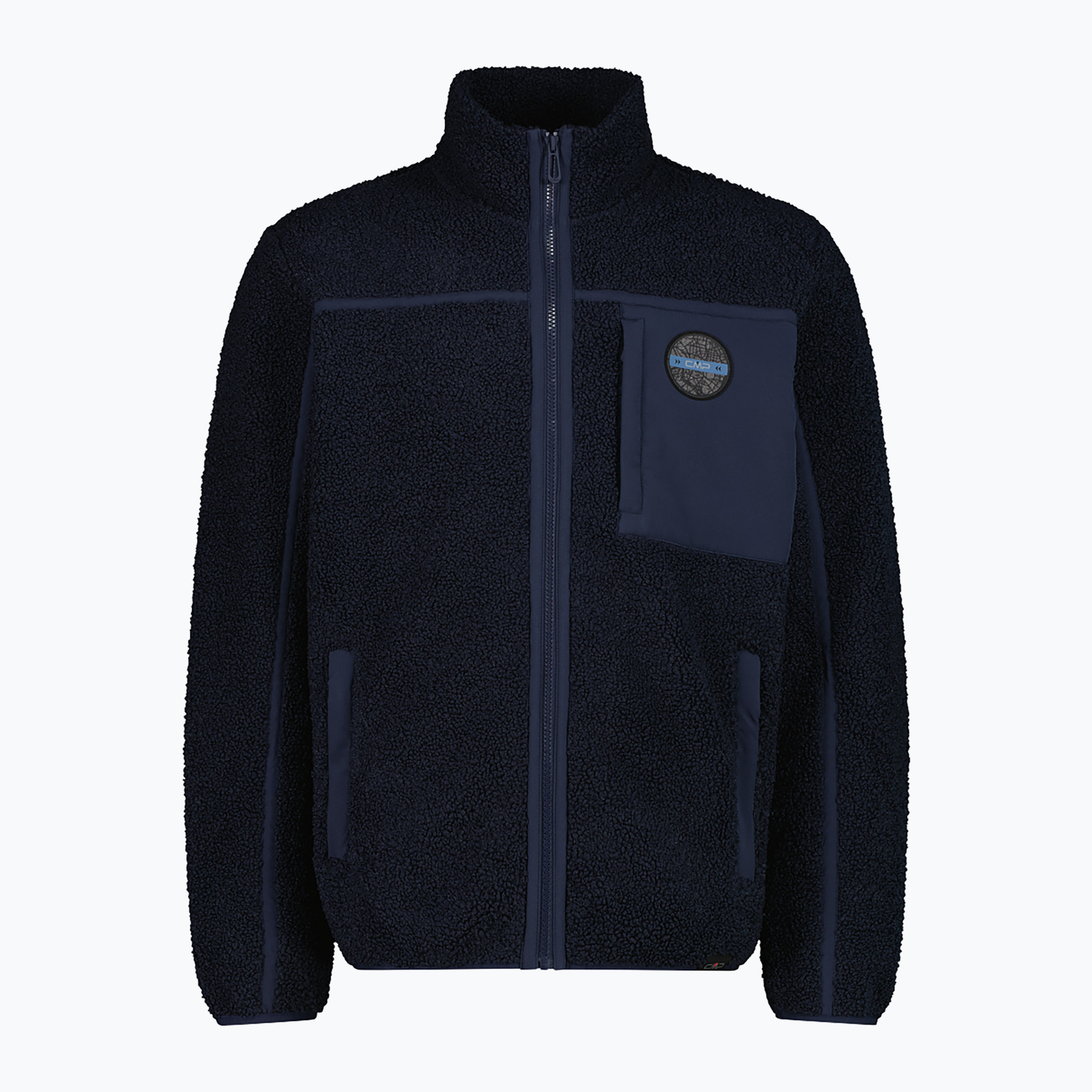 Kurtka męska CMP 35P3877 Teddy Highloft black/blue 
