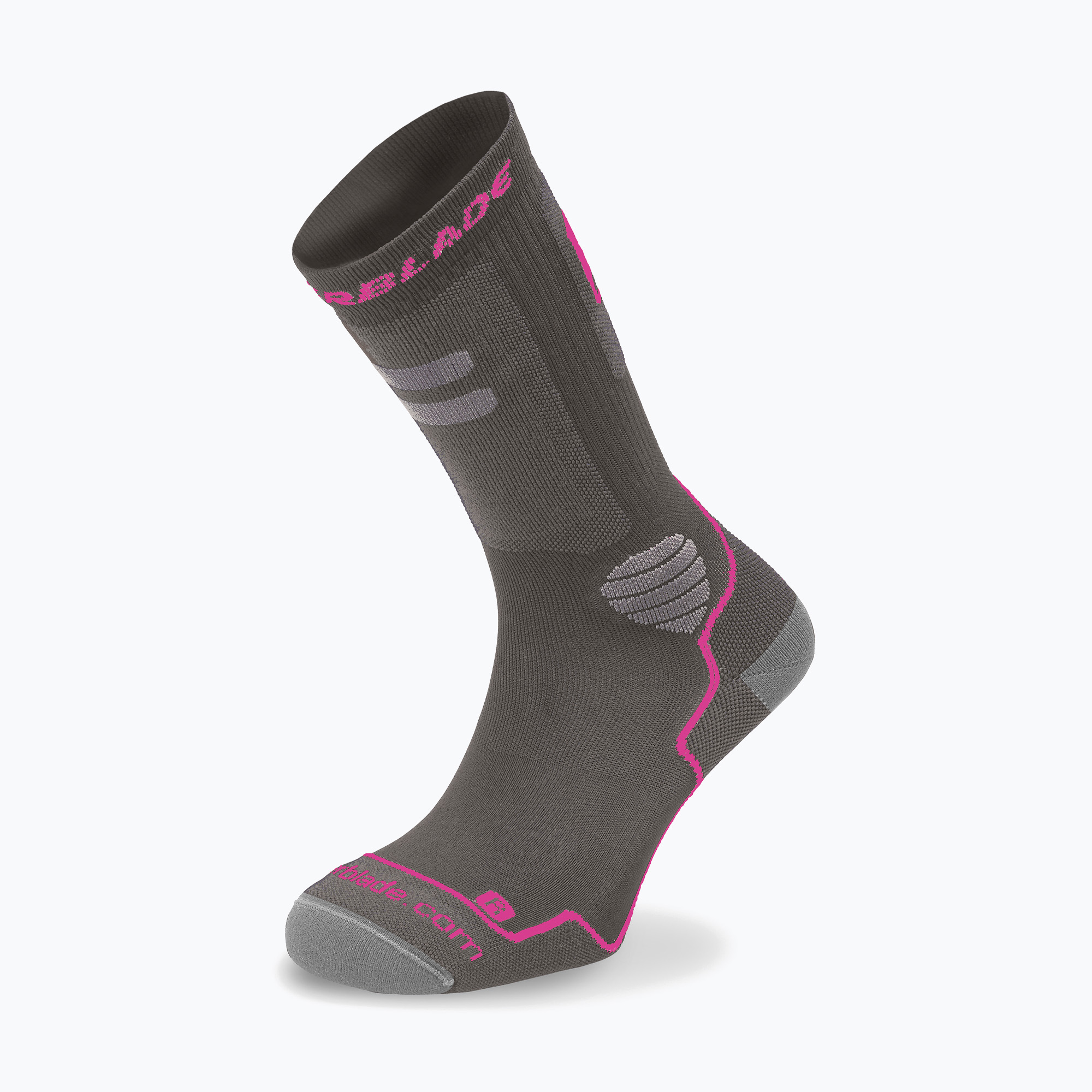 Dámske ponožky Rollerblade High Performance W dark grey/pink (High Performance W 06A85100500)