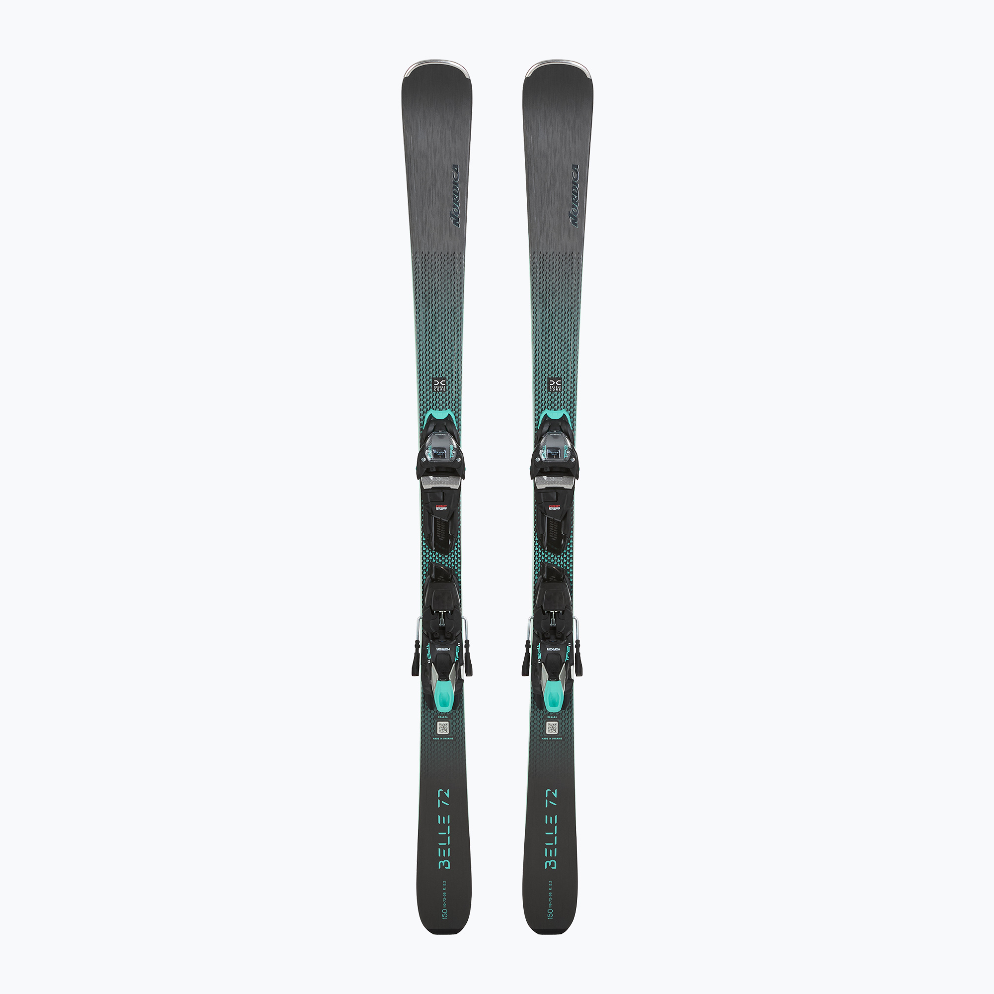 Дамски ски за спускане Nordica Belle DC 72   автомати TP2LT11 FDT black/teal