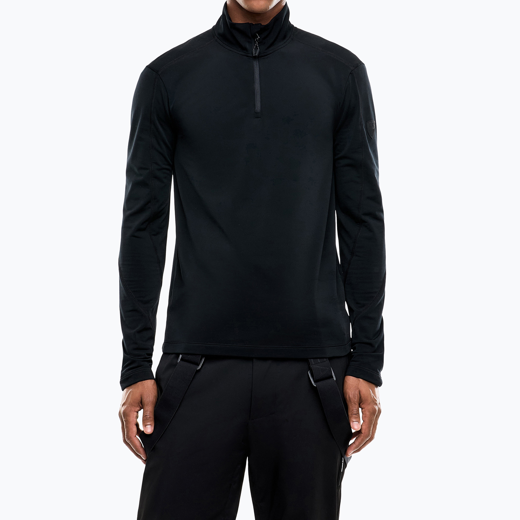 Bluză pentru bărbați de schi EA7 Emporio Armani Pure Powerstretch T-Top Half Zip black