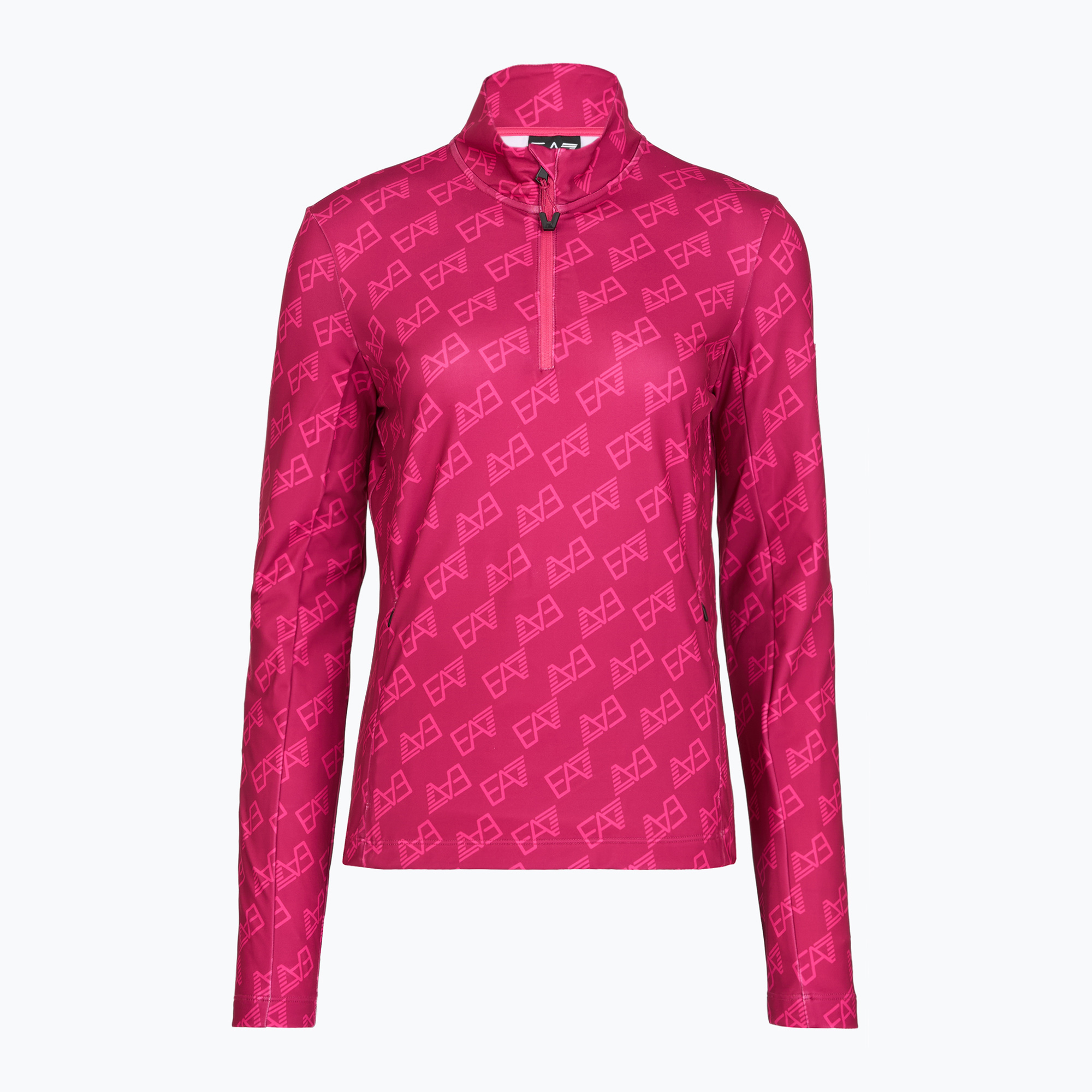 Дамски скиорски суитшърт EA7 Emporio Armani Pure Powerstretch T-Top Half Zip fancy vivacious mono