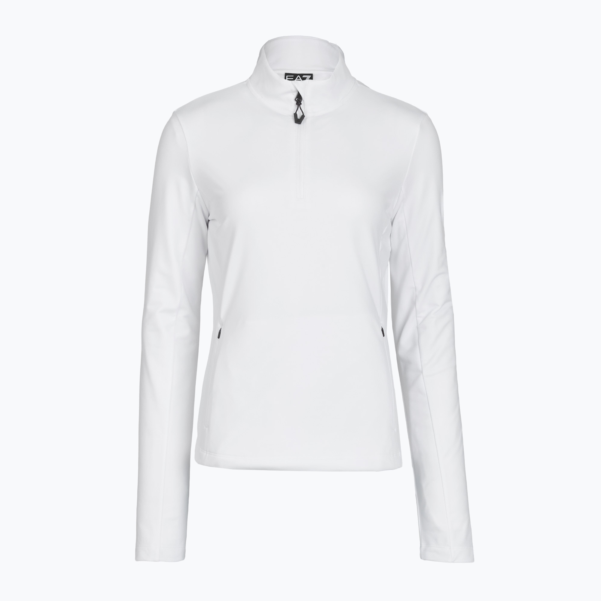 Дамски скиорски суитшърт EA7 Emporio Armani Pure Powerstretch T-Top Half Zip white