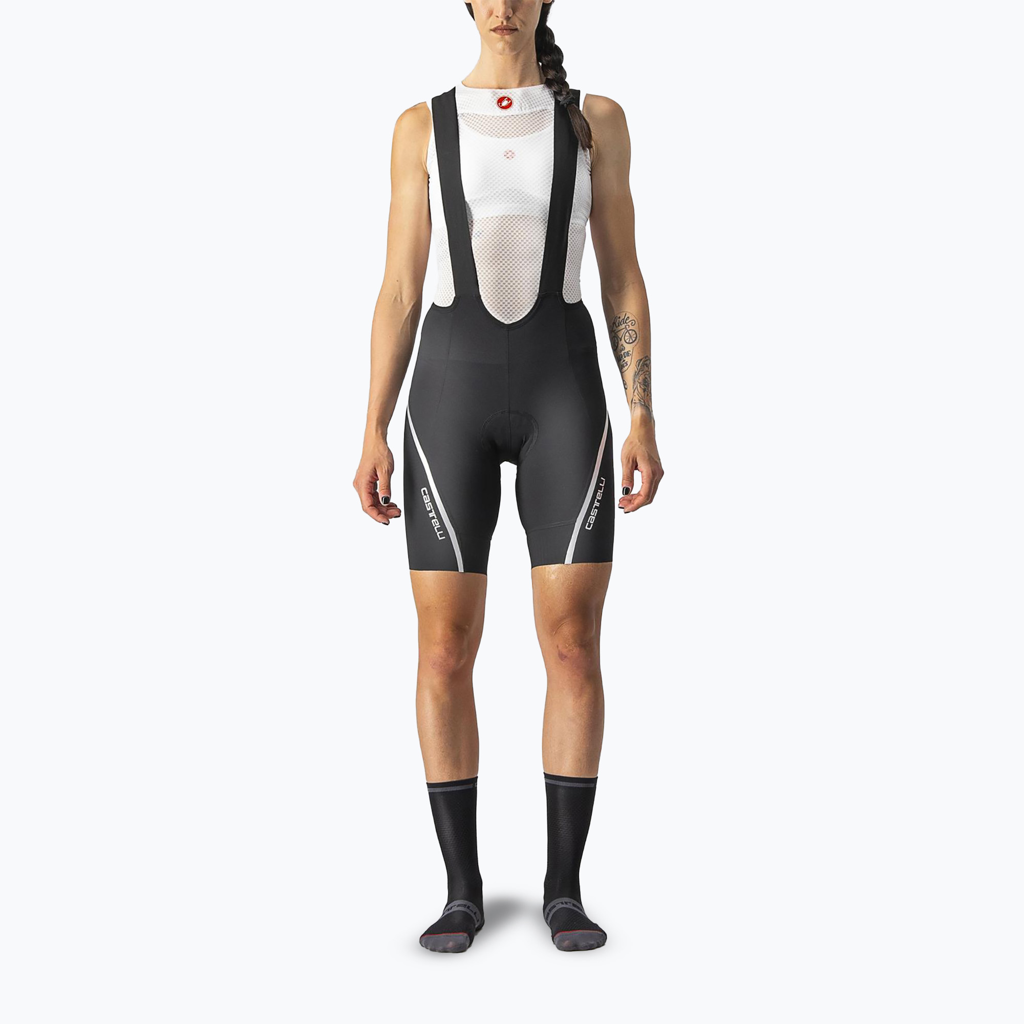 Dámske cyklistické šortky Castelli Velocissima 3 black/silver