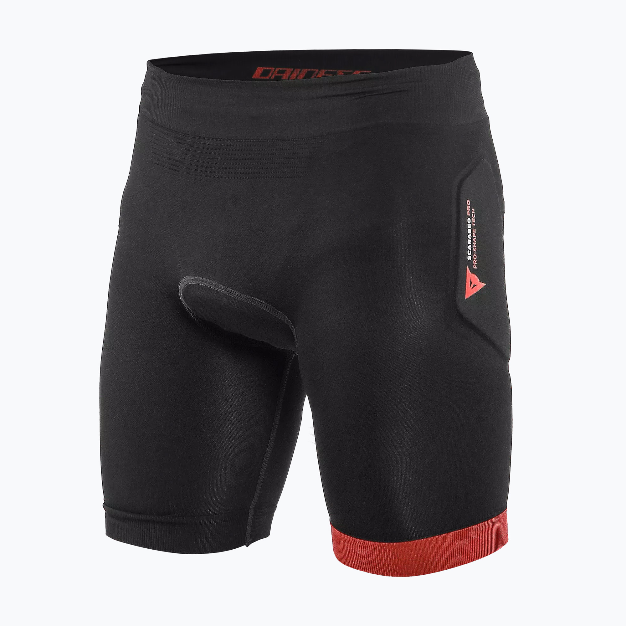 Детски къси панталони за колоездене с протектори Dainese Scarabeo Shorts black/red