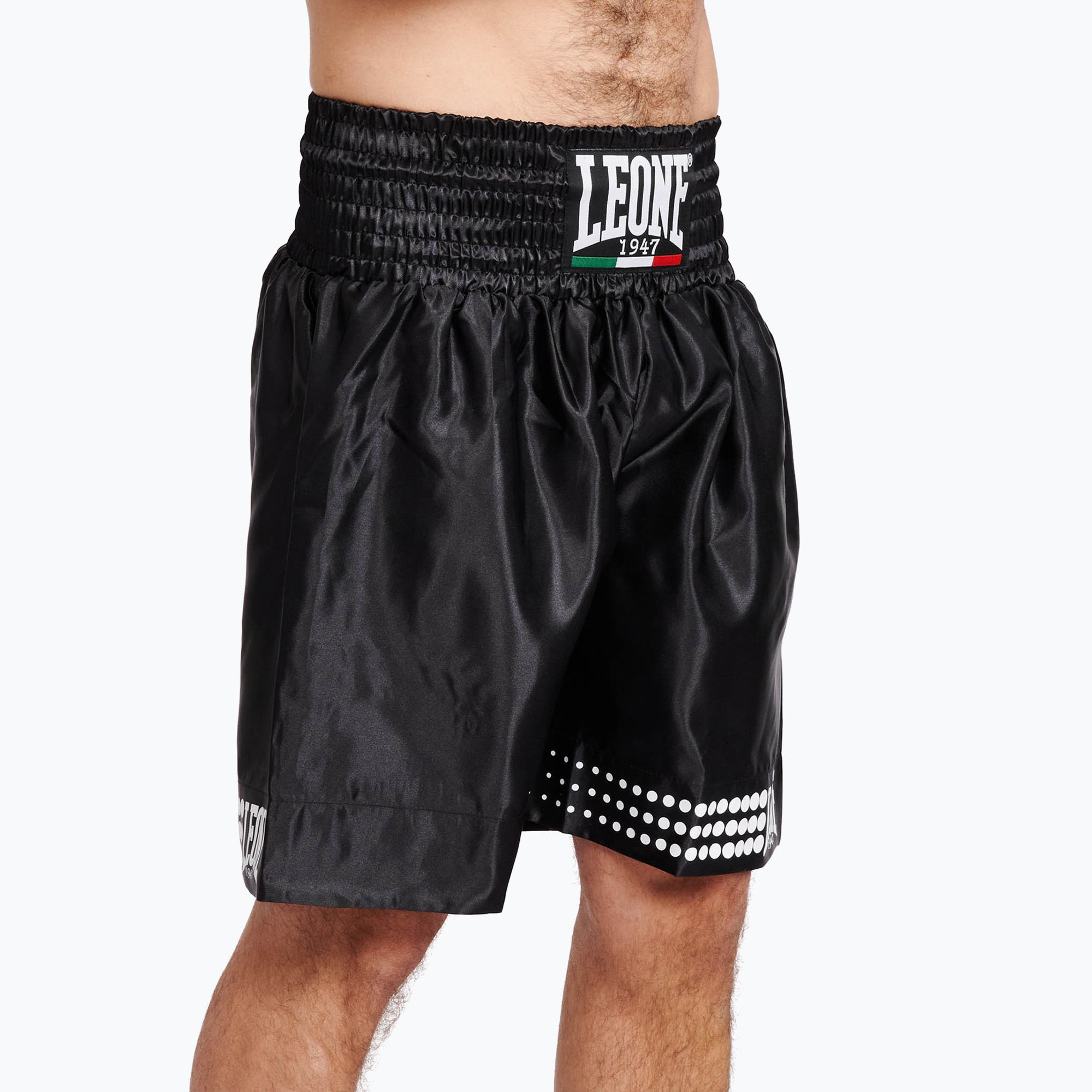 Spodenki bokserskie LEONE 1947 Italy Boxing AB737 black 