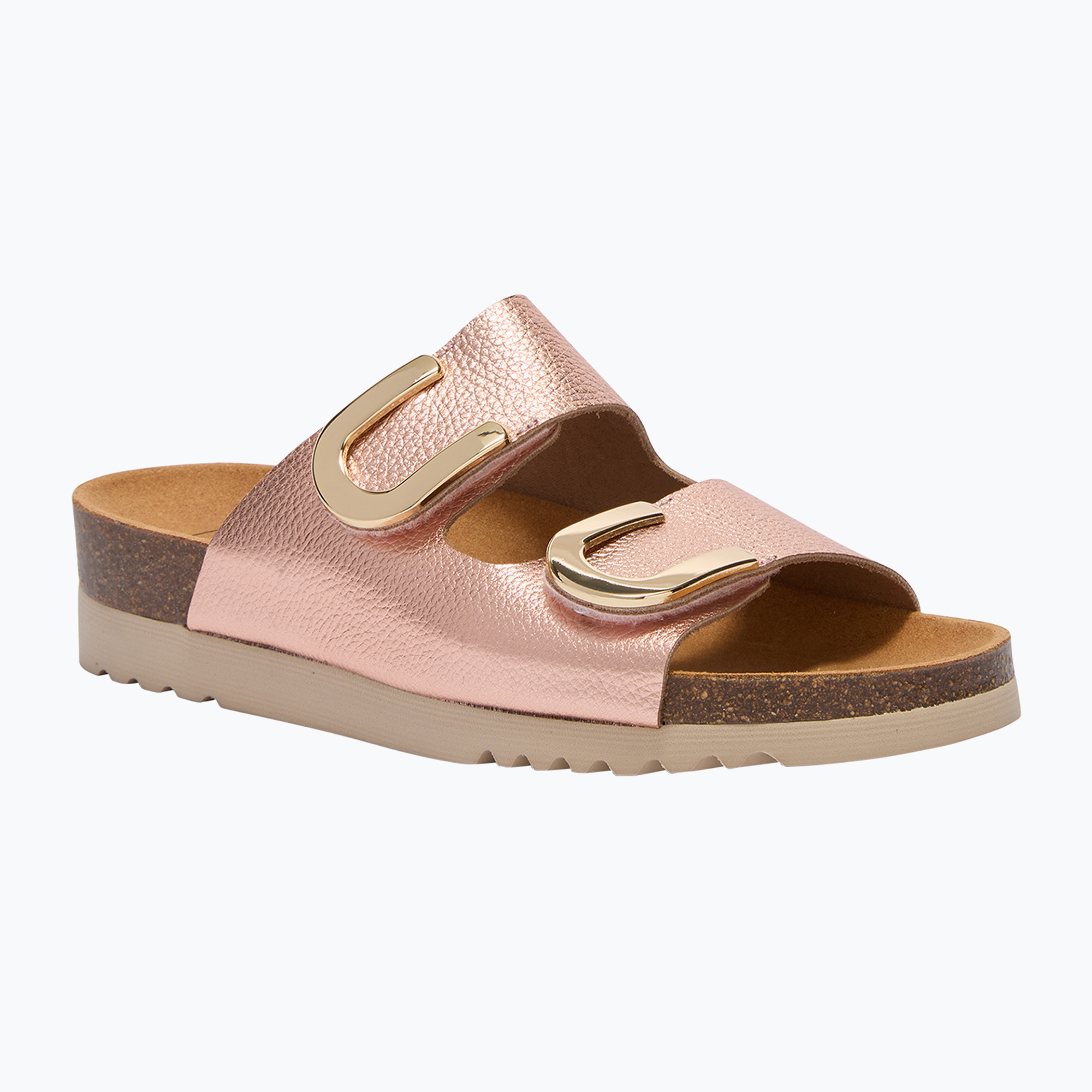 Klapki damskie Scholl Montery 2 Straps Ad Med rose/gold 