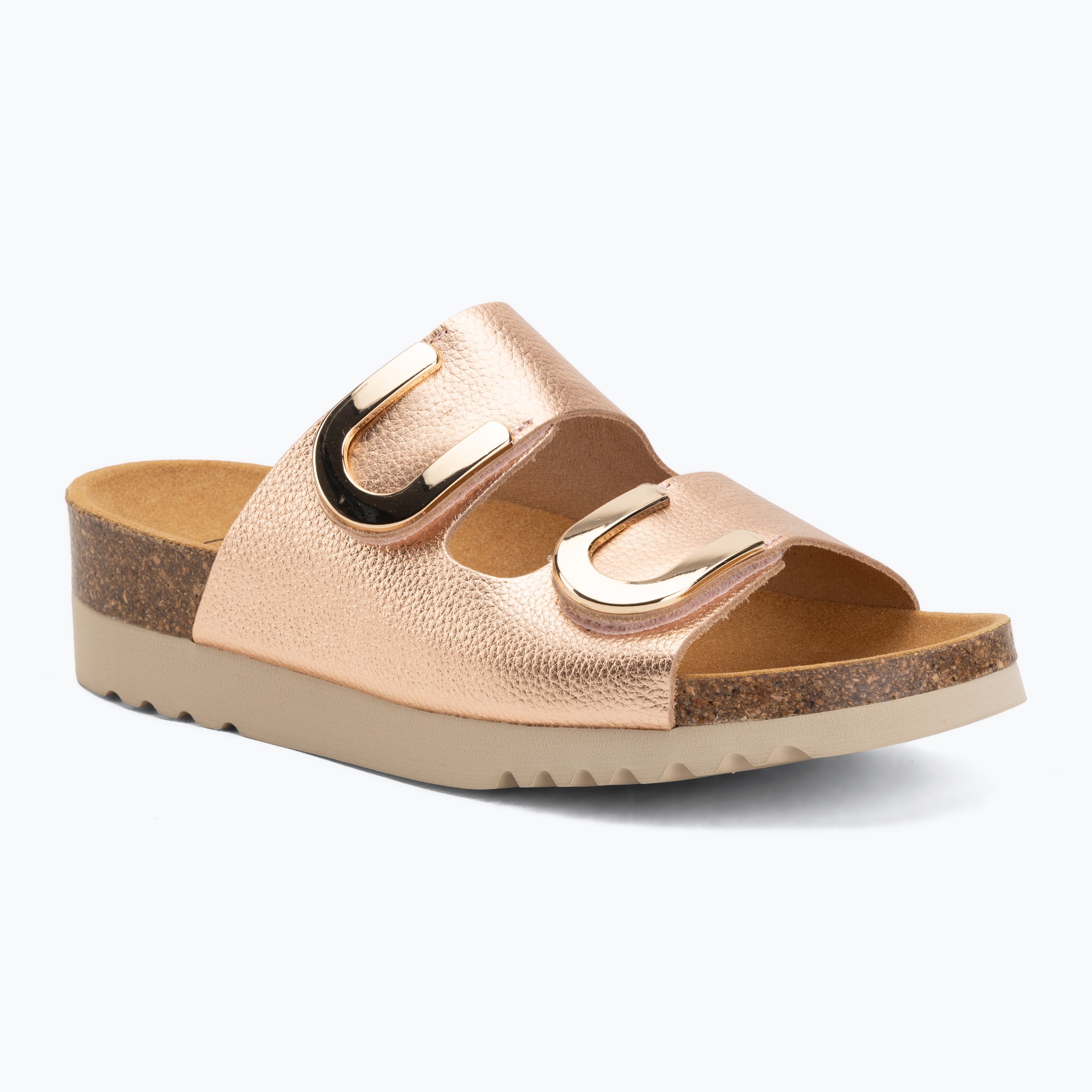 Klapki damskie Scholl Montery 2 Straps Ad Med rose/gold 