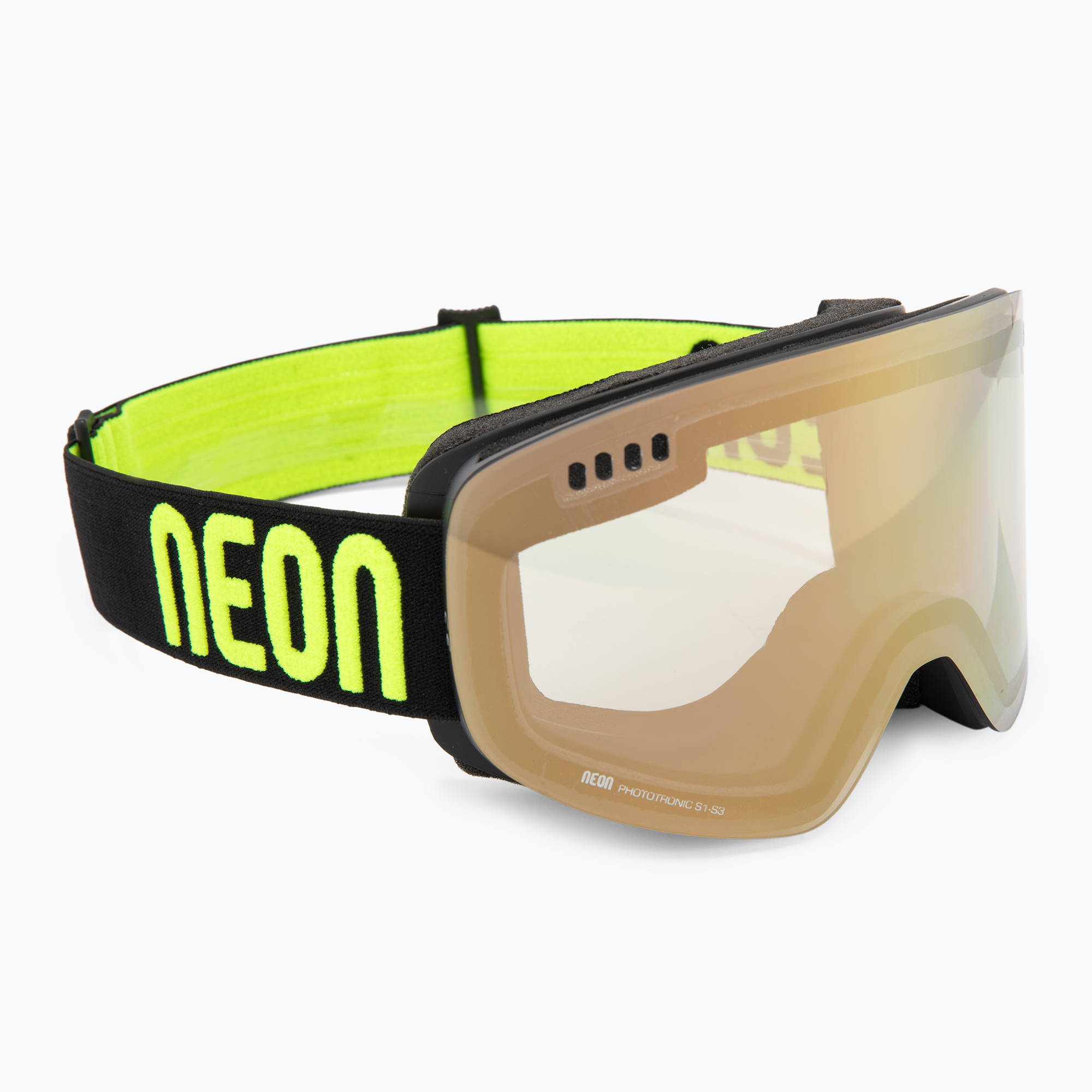 Скиорска маска Neon Light Photo black/yellow/photo plus bronze