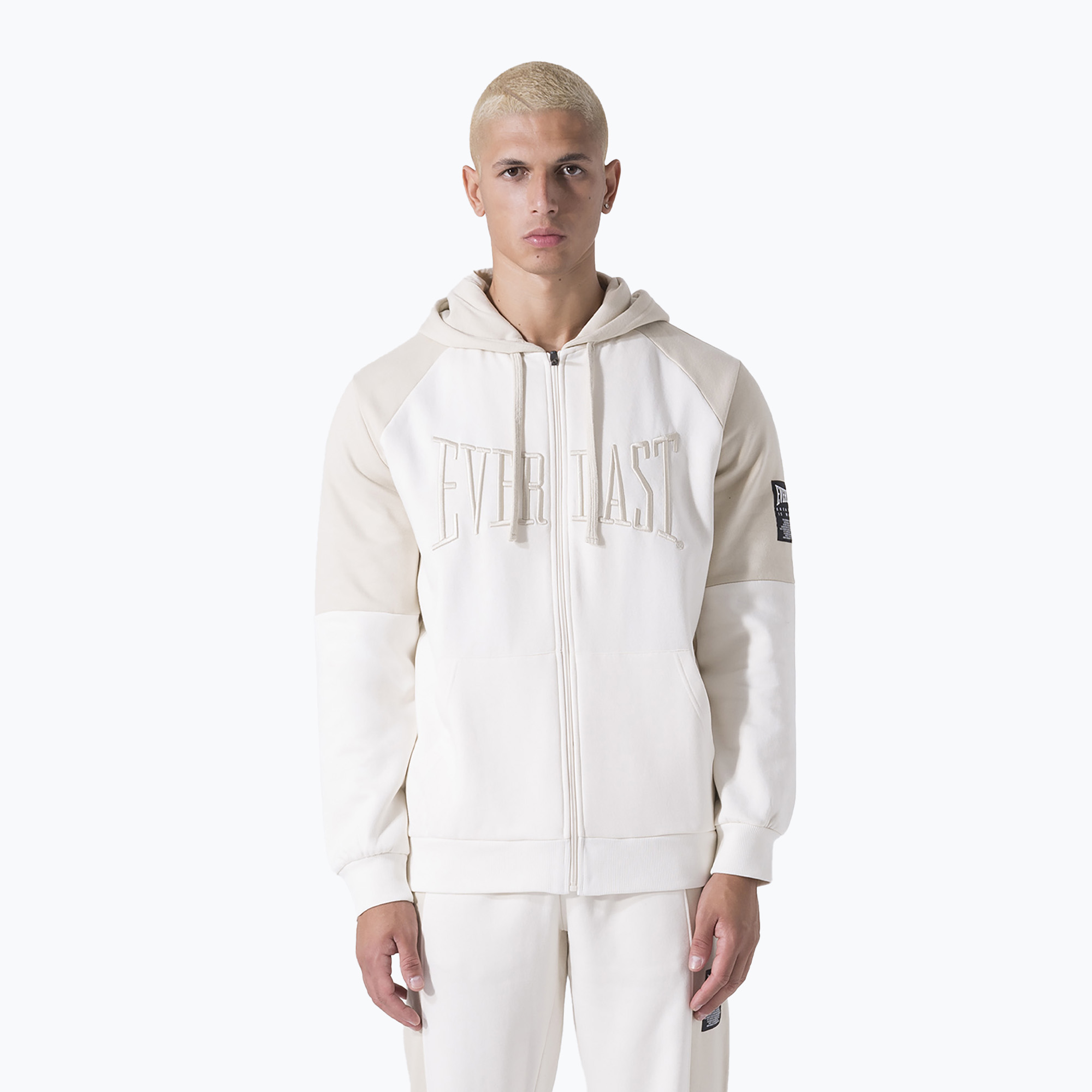 Felpa Everlast Neutrals Full Zip uomo bianco polvere/beige chiaro (L) (Neutrals Full Zip 37M201F88-141P)
