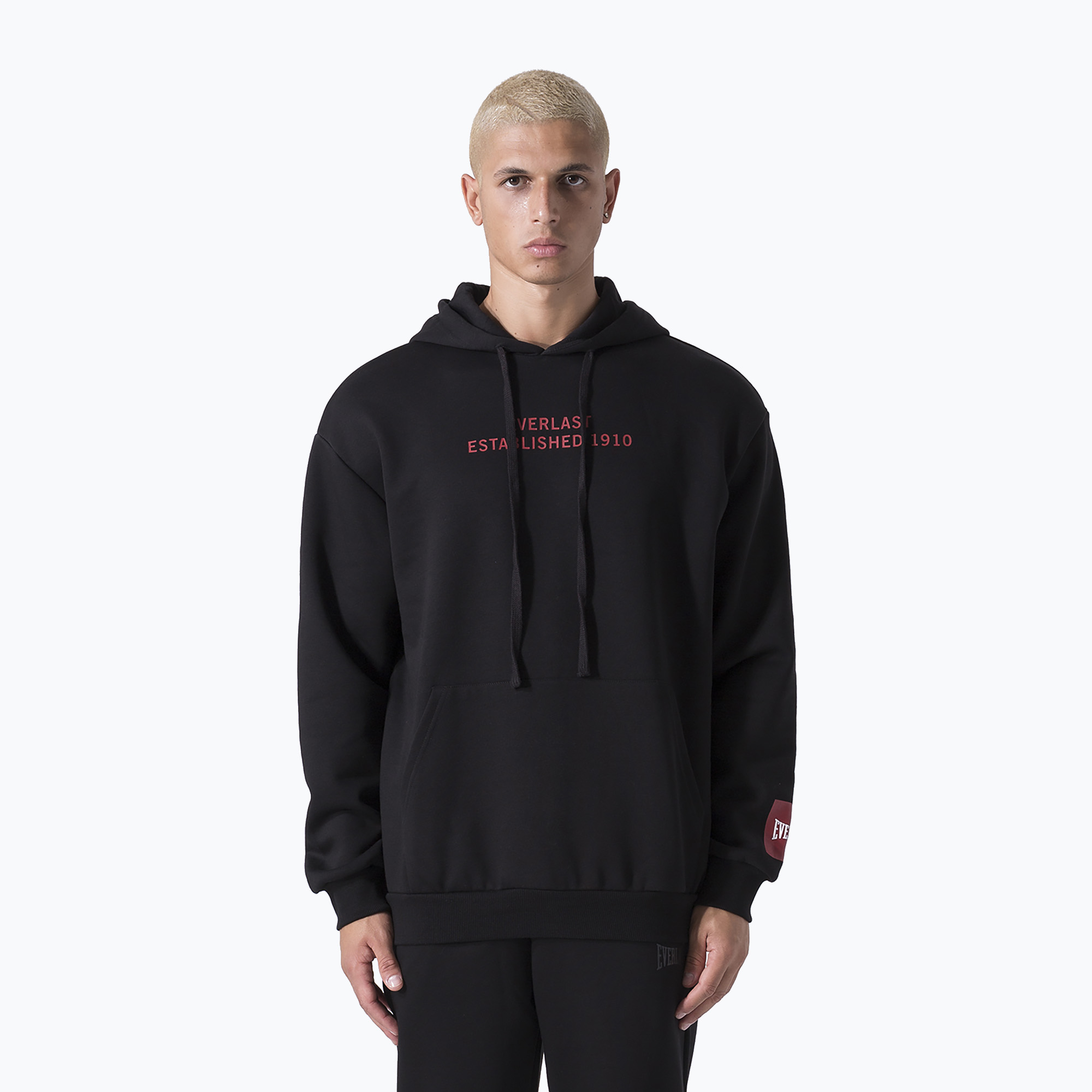 Bluza męska Everlast Streetwear Hoodie black/red 