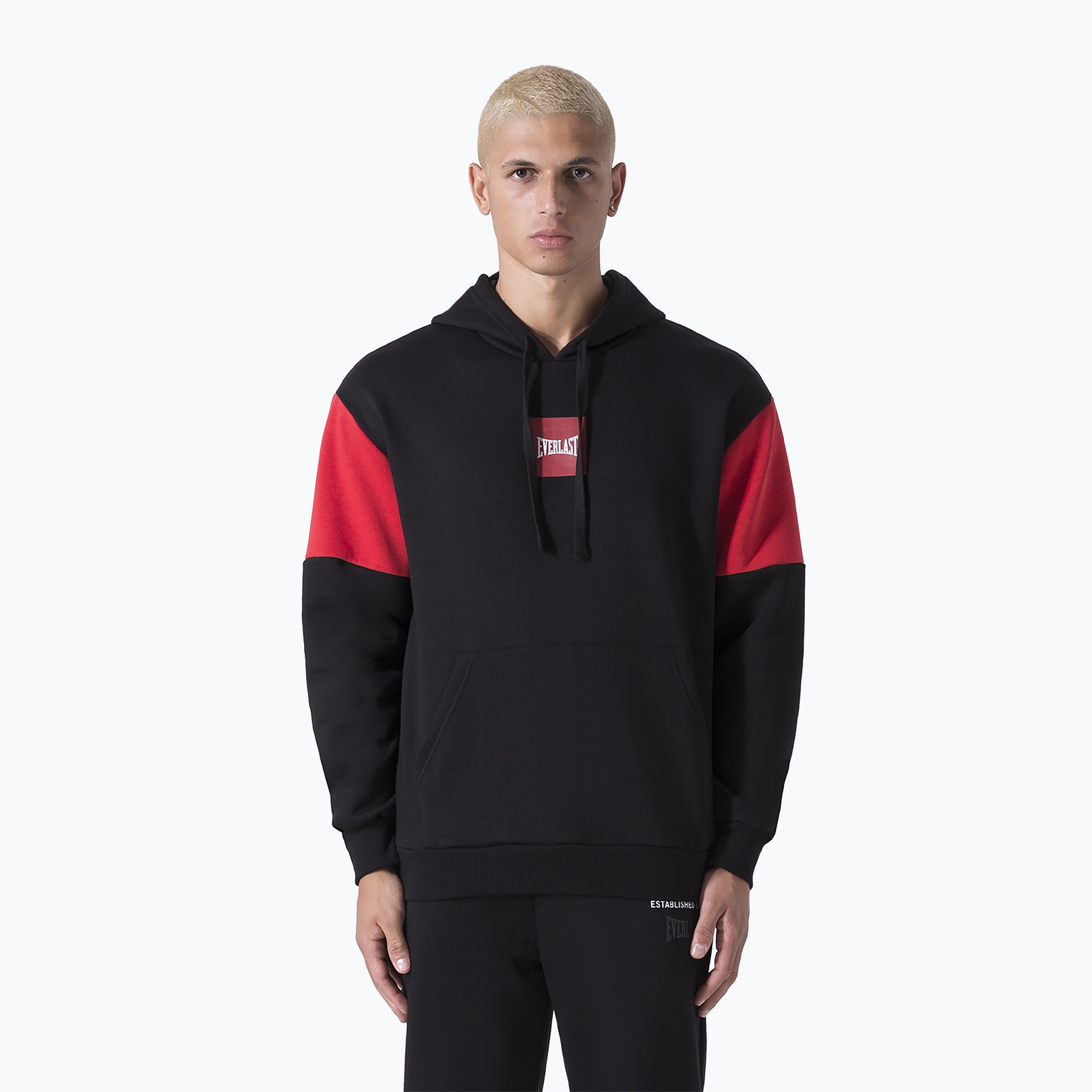 Bluza męska Everlast Streetwear Hoodie black/red 