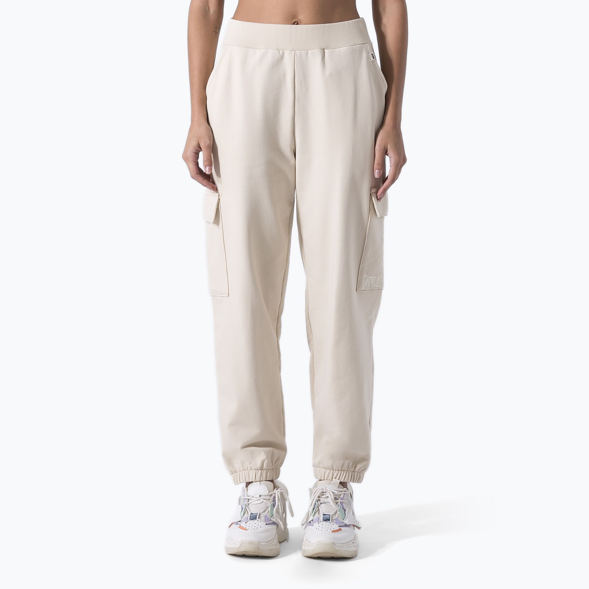 Spodnie treningowe damskie Everlast Leisure Cargo light beige 