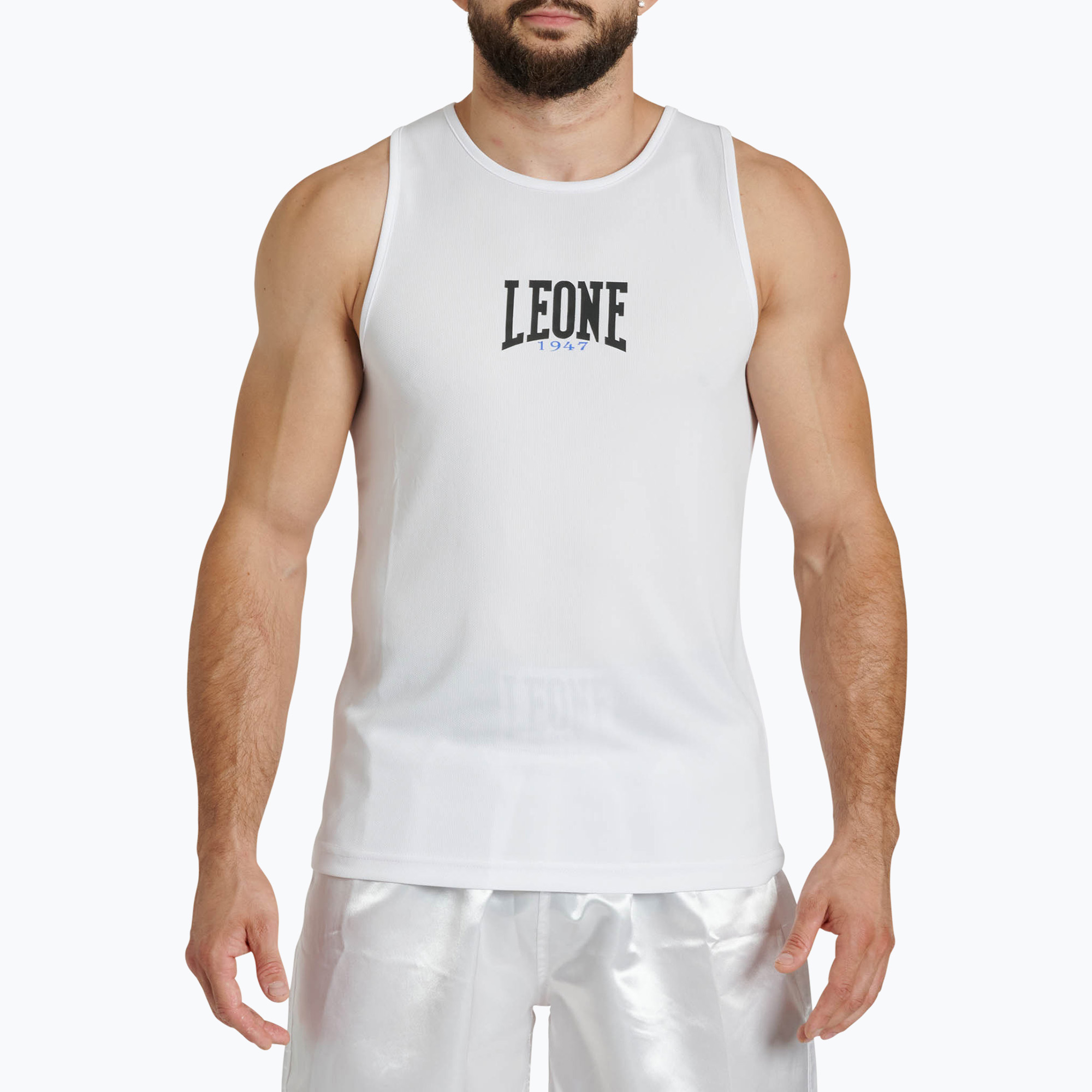 Мъжка тениска за тренировка LEONE 1947 Color Block tank white