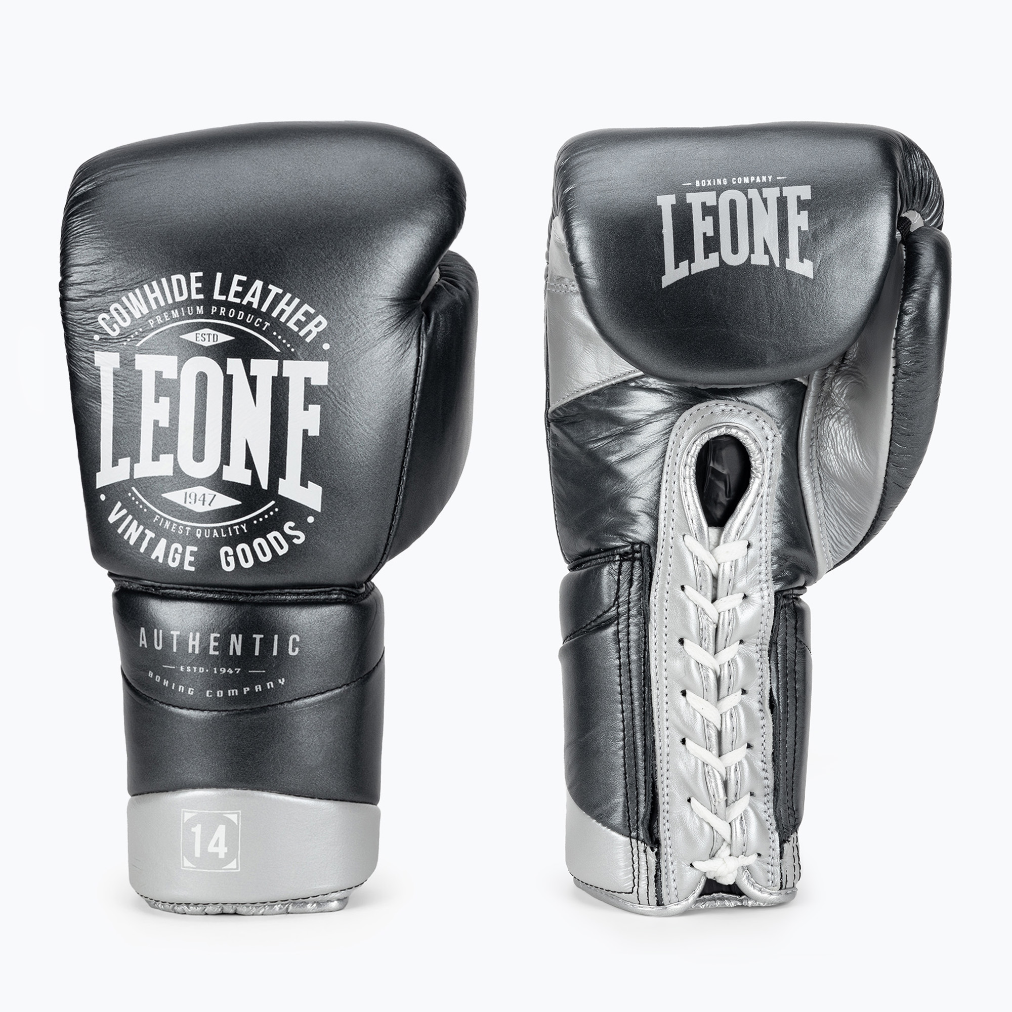 Rękawice bokserskie LEONE 1947 Authentic 2 slate grey 