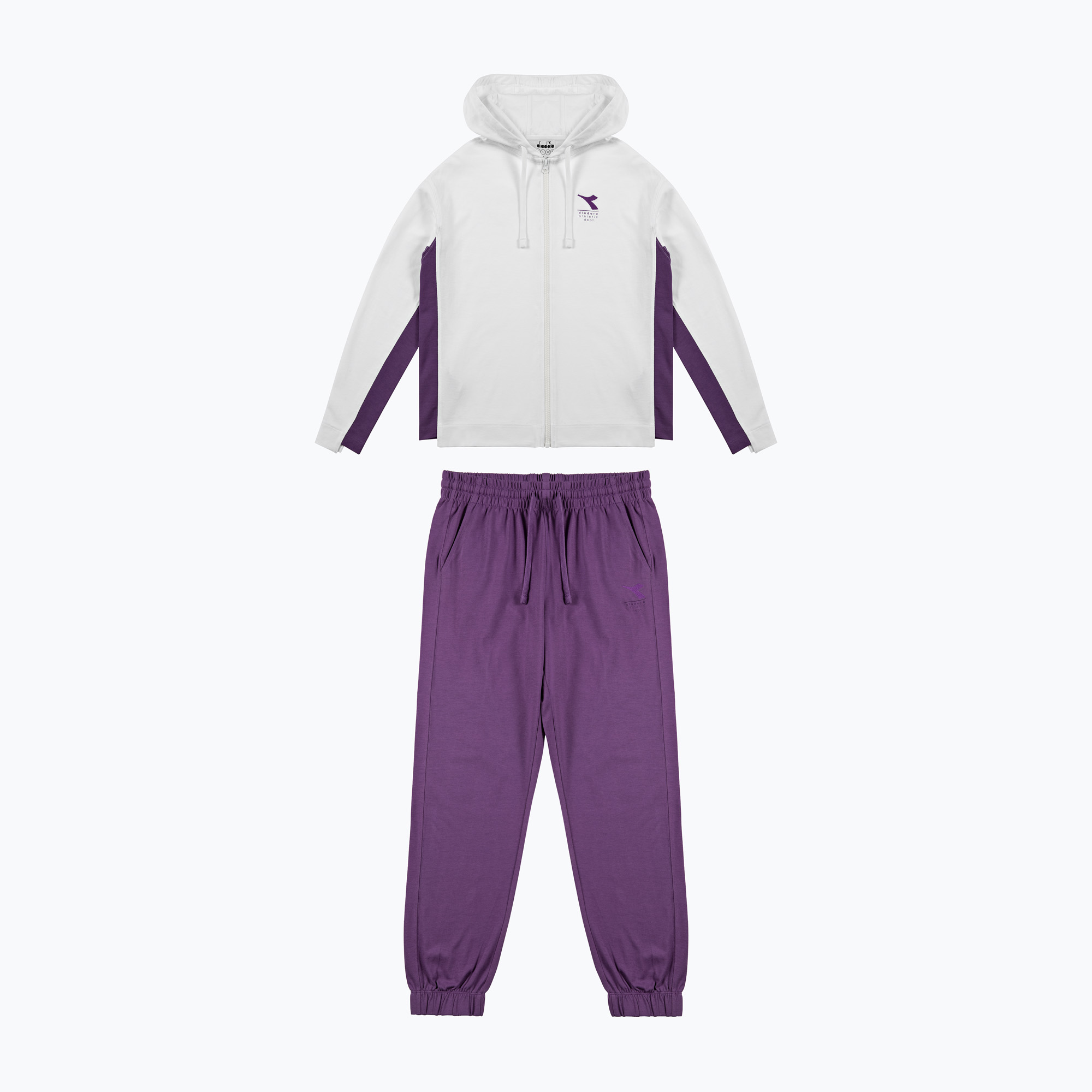 Dres damski Diadora L. Tracksuit HD FZ bianco ottico 