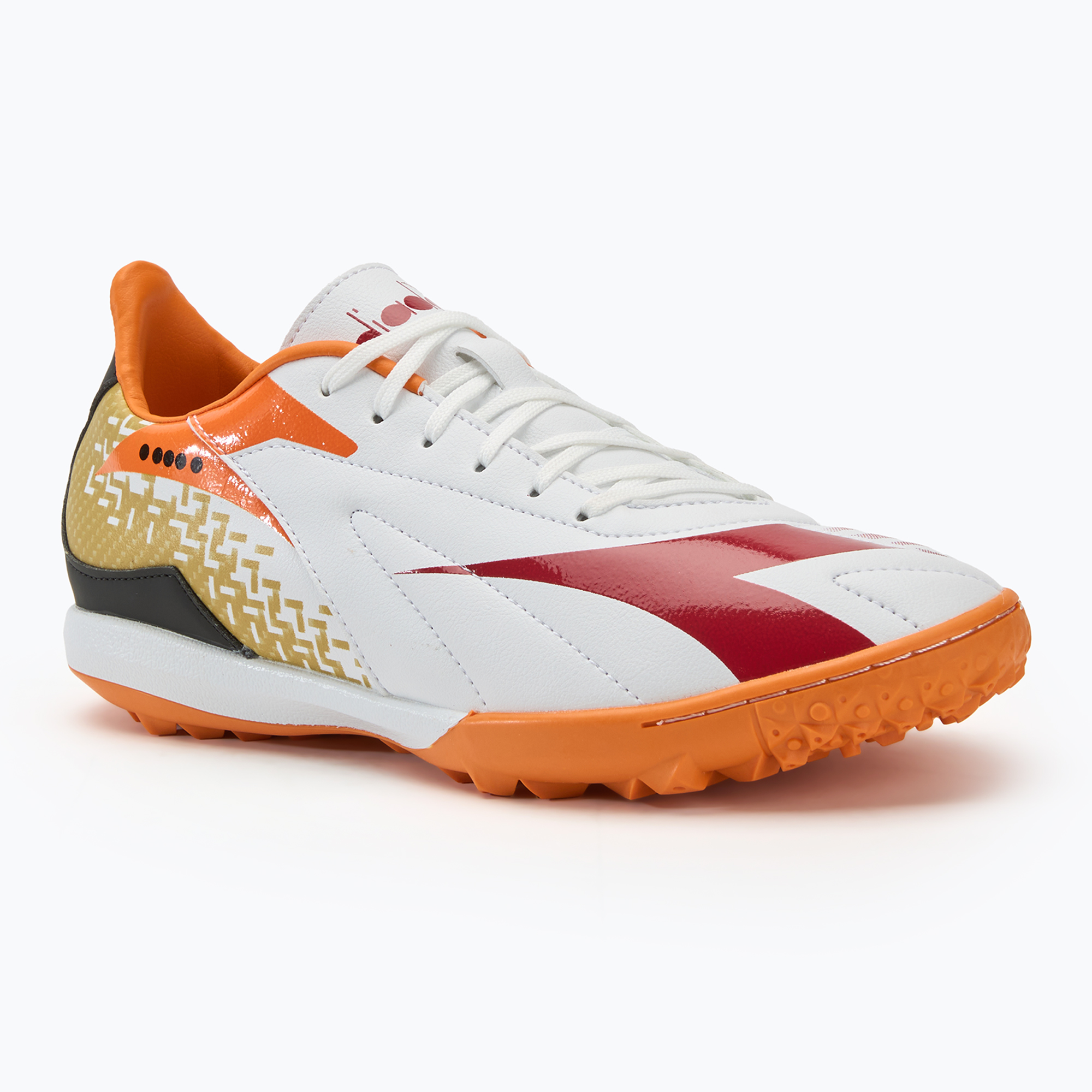 Buty piłkarskie męskie Diadora Maximus Elite R TFR white/chili pepper/russet orange 