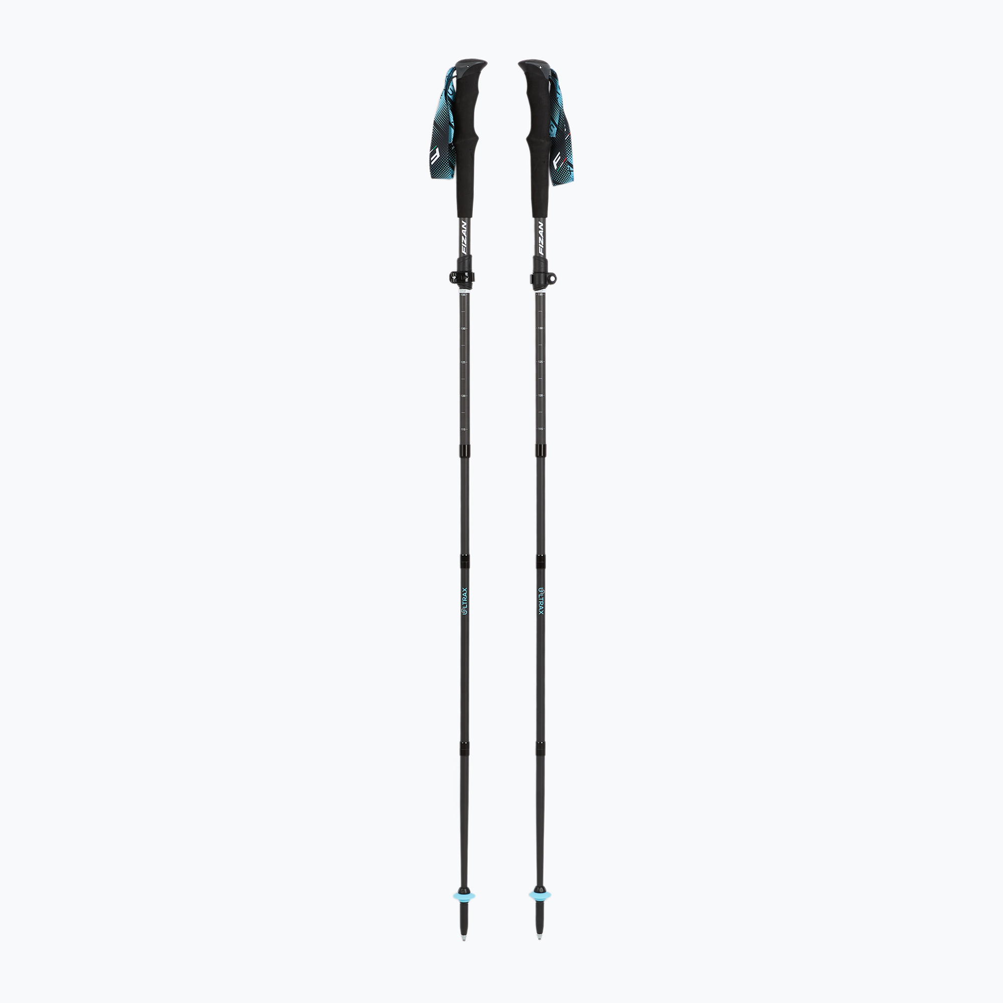 Kije trekkingowe Fizan Ultrax Carbon light blue 