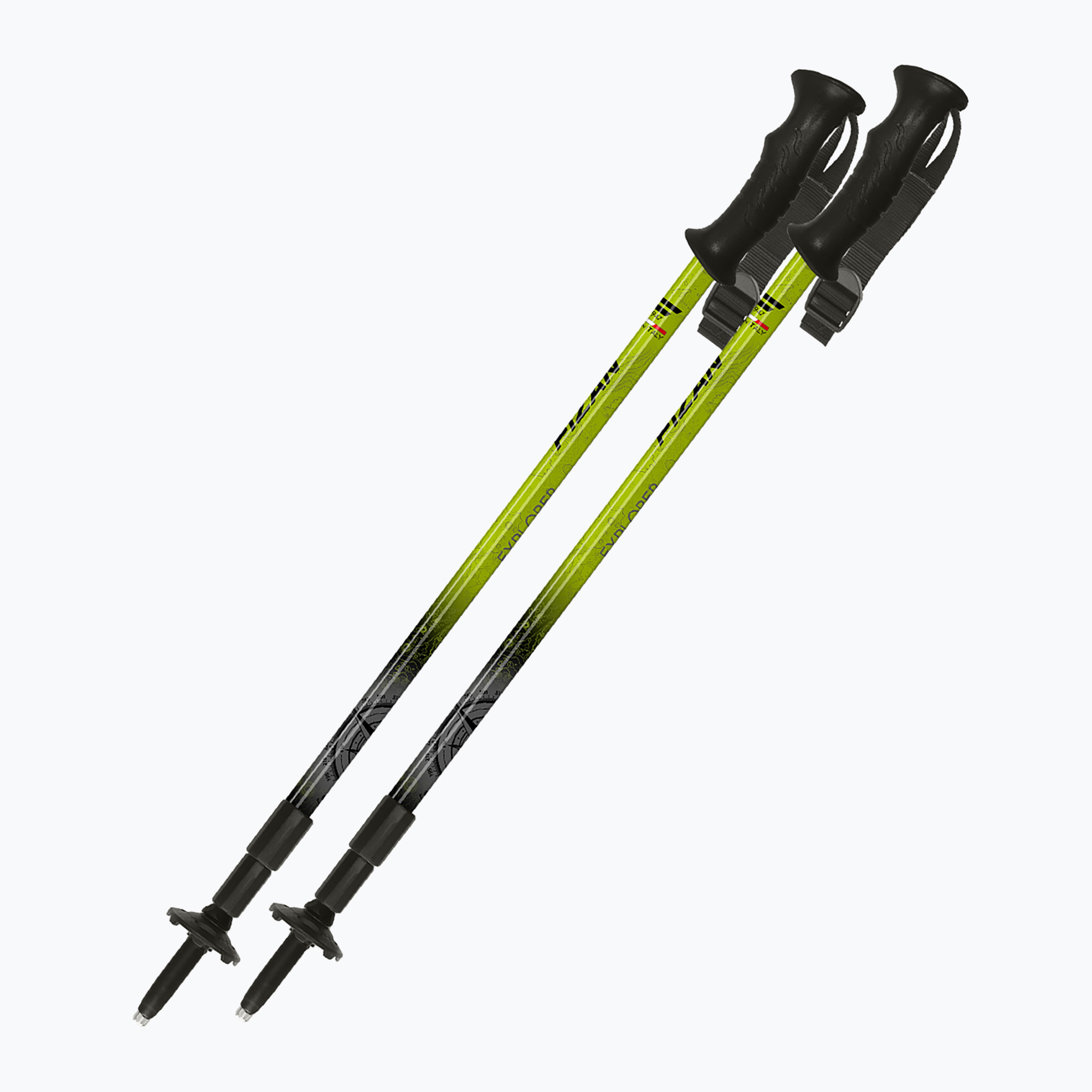 Kije trekkingowe Fizan Explorer lime/grey 