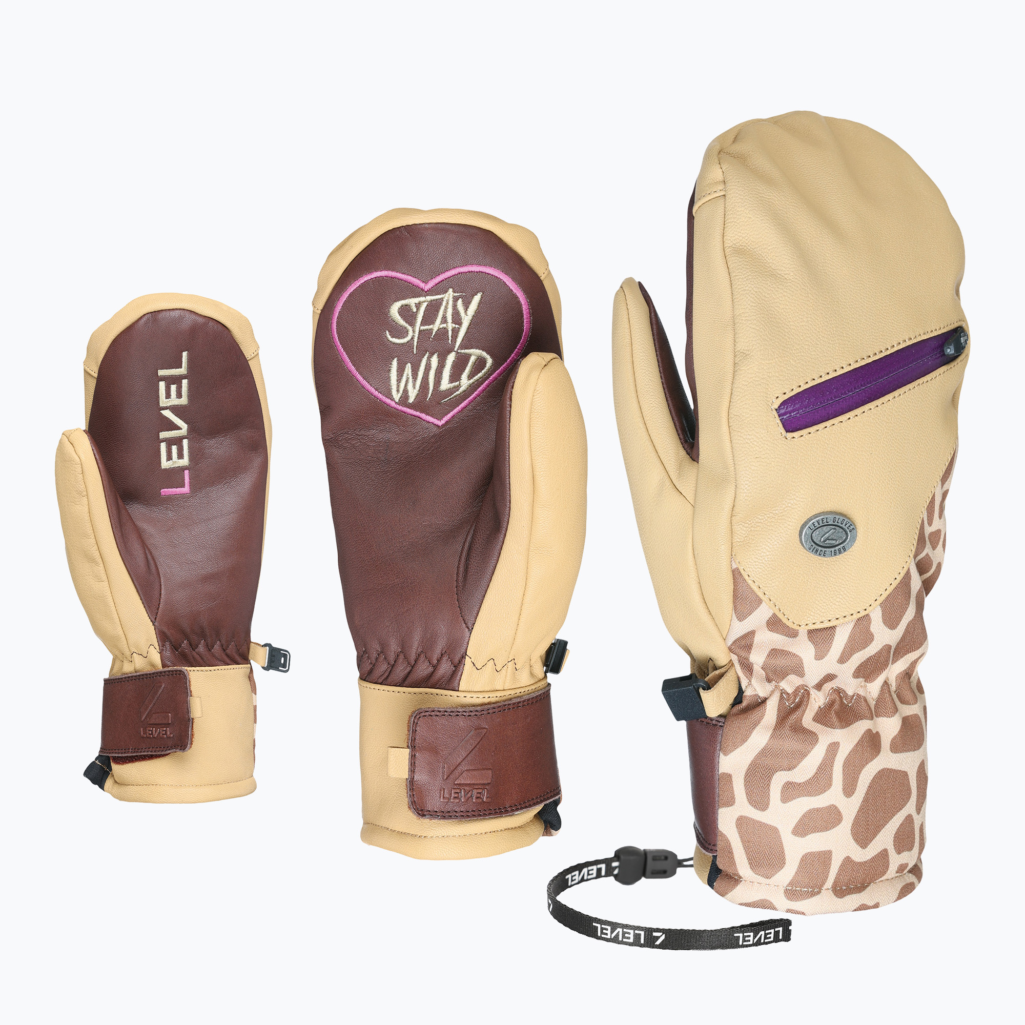 Дамски сноуборд ръкавици Level Pulsar Mitt beige