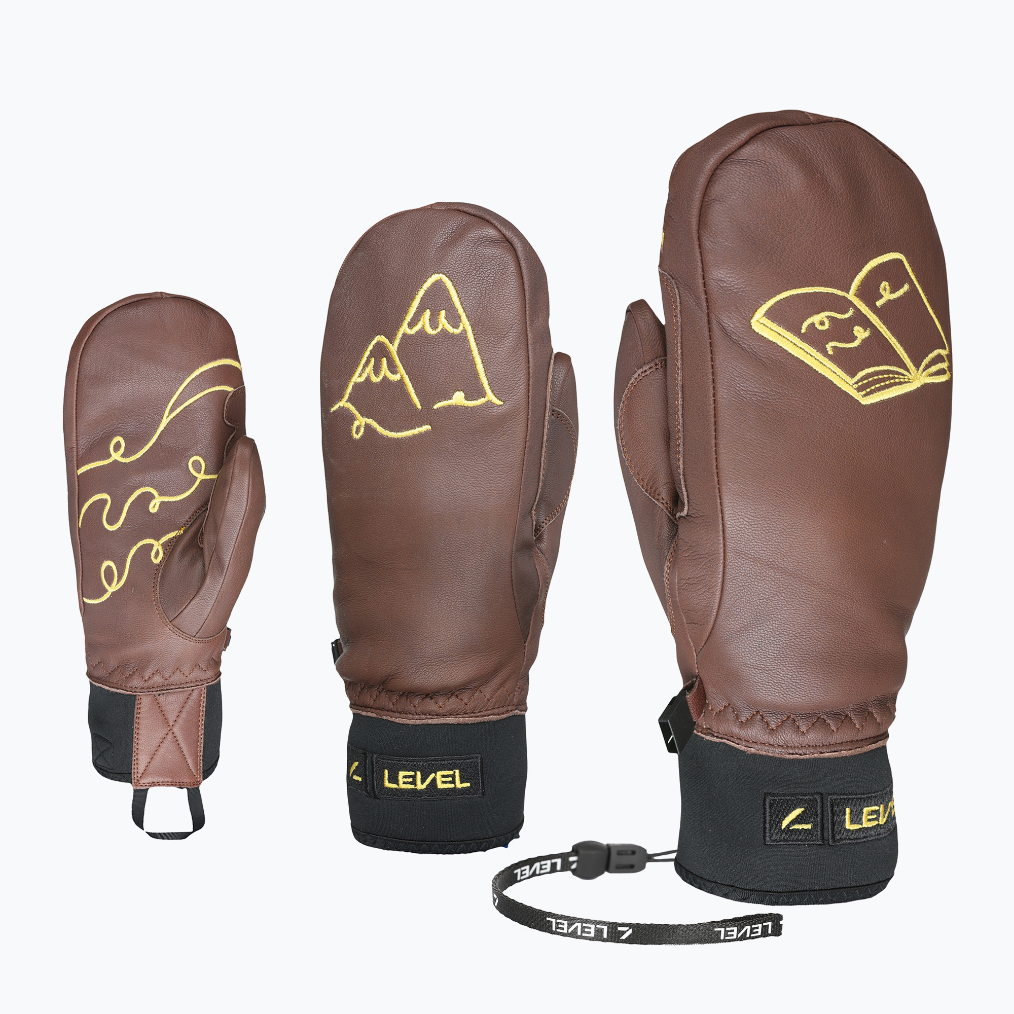 Дамски скиорски ръкавици Level Ivory Mitt brown