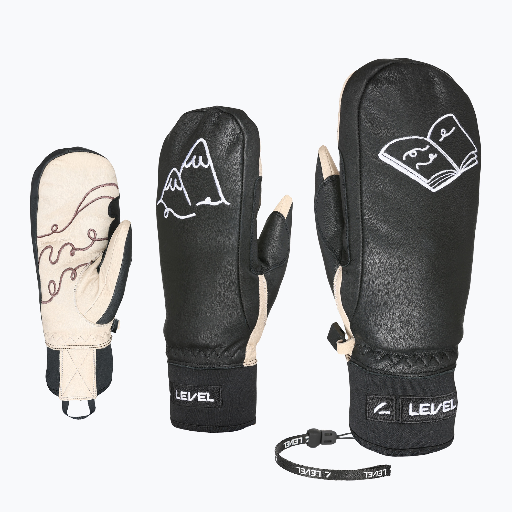 Дамски скиорски ръкавици Level Ivory Mitt pk black