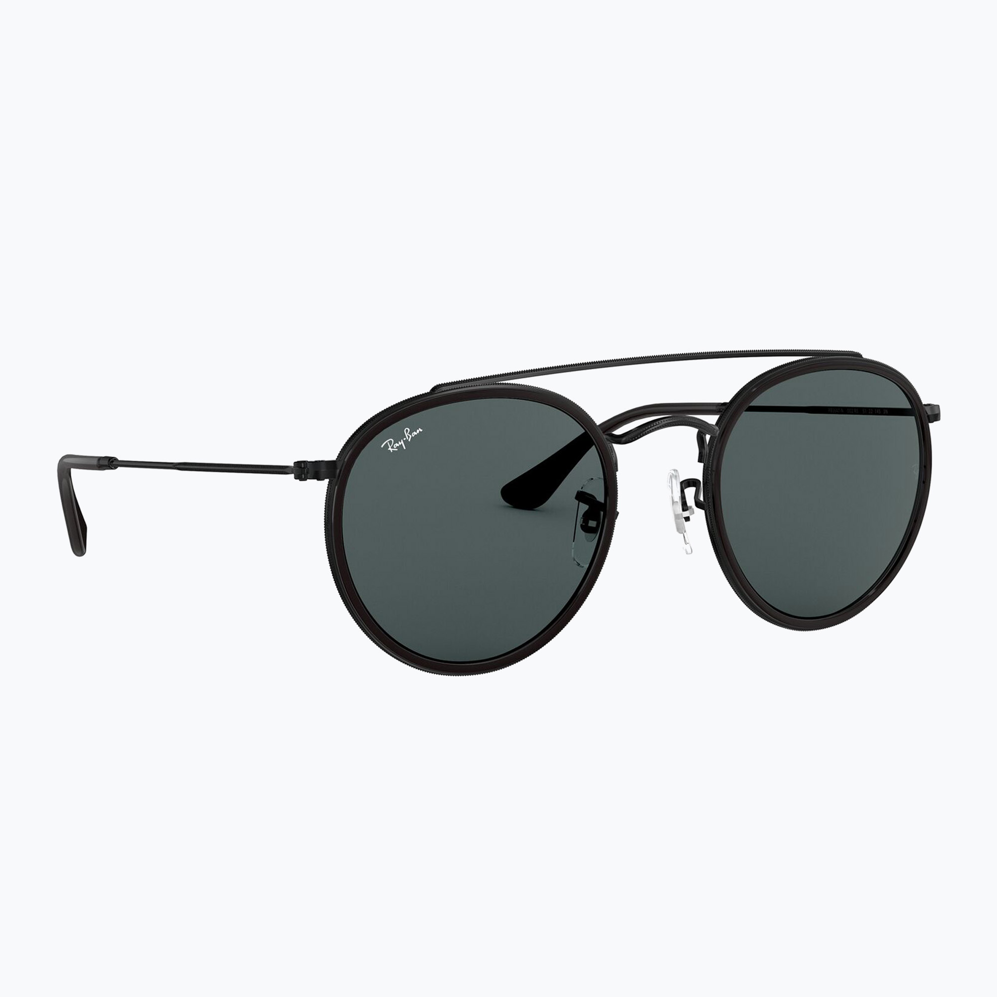 Okulary przeciwsłoneczne Ray-Ban Round Double Bridge black/blue/grey 